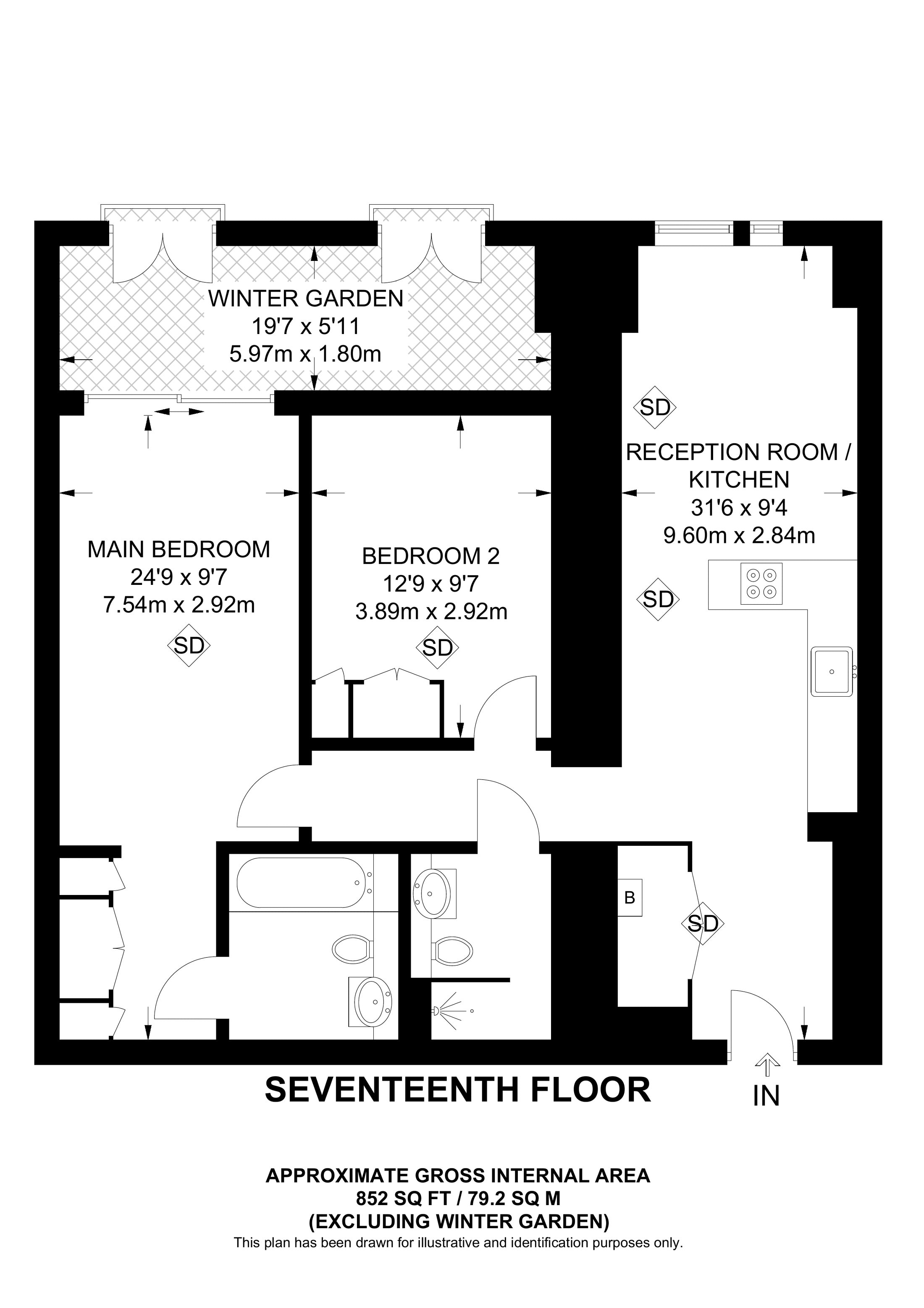 Damac Tower, Vauxhall floorplan