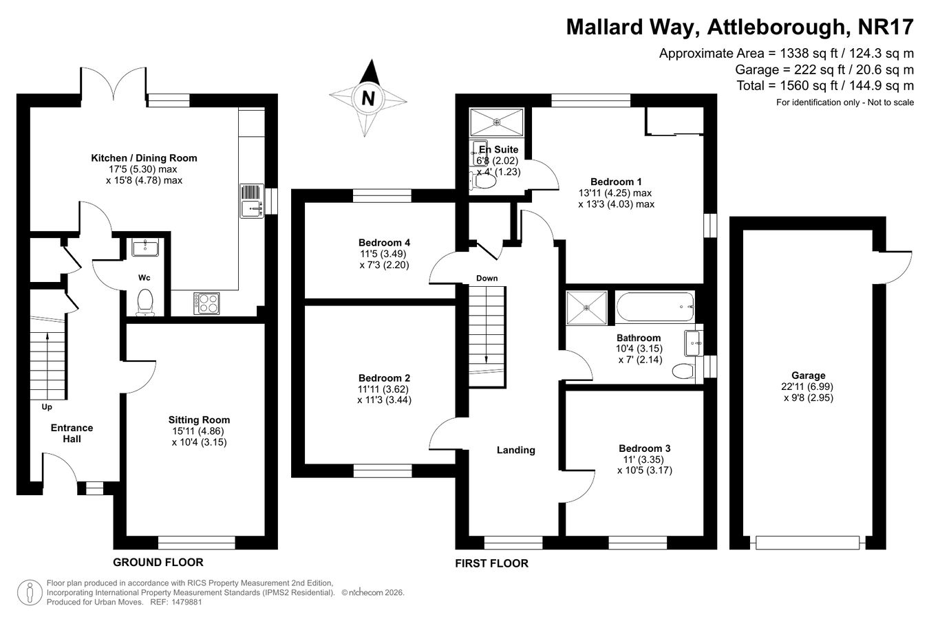 Five, Mallard Way, Attleborough floorplan