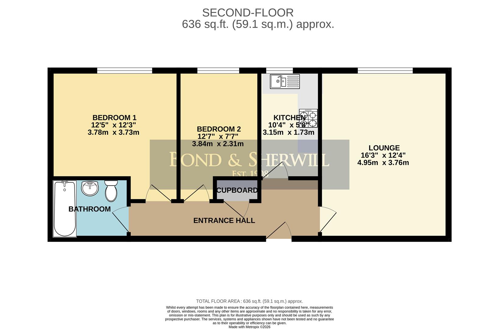 Flat 20, 124, Brighton Road, Purley floorplan