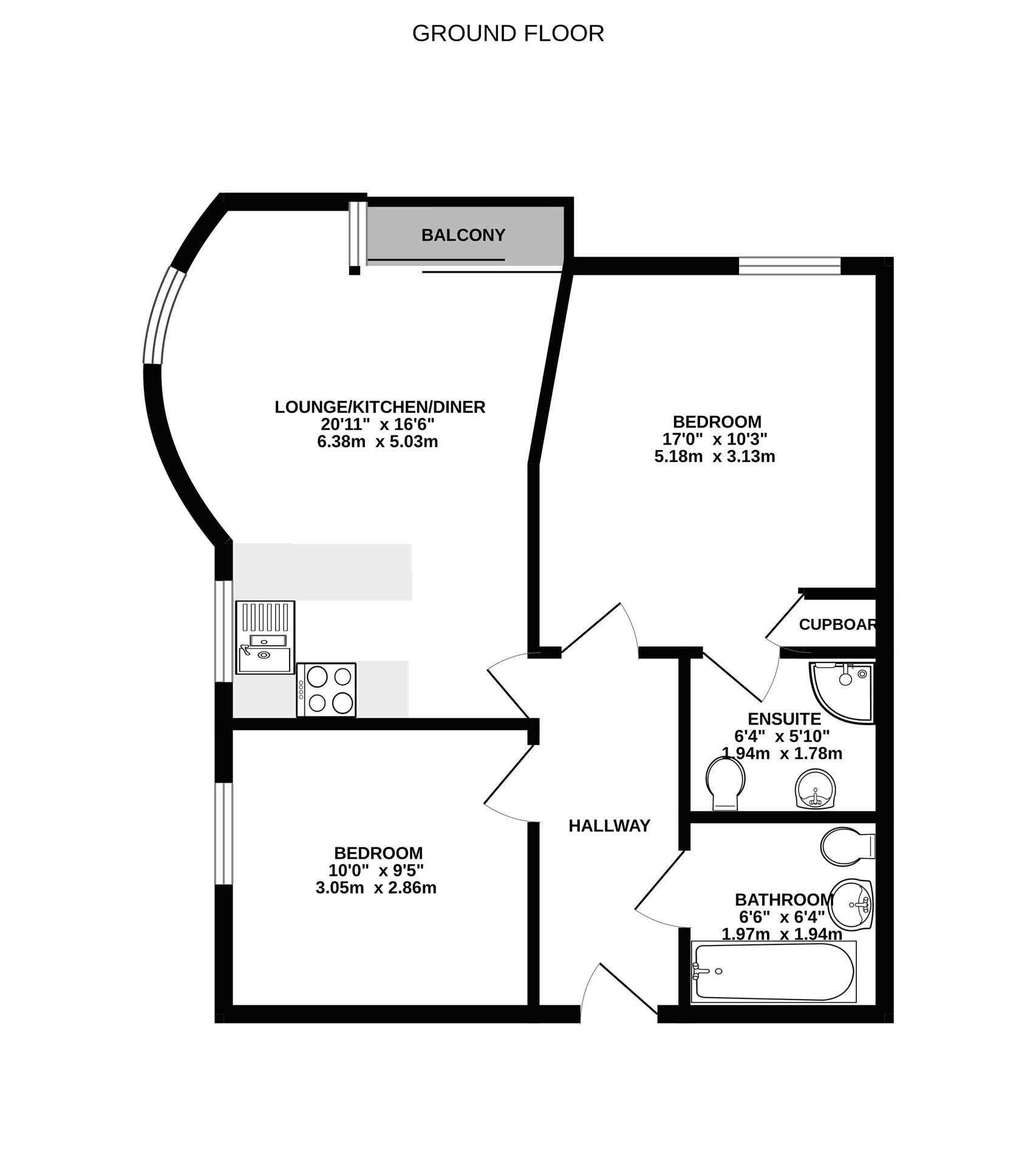 Apartment 25, Waves,, Watergate Bay, Cornwall floorplan