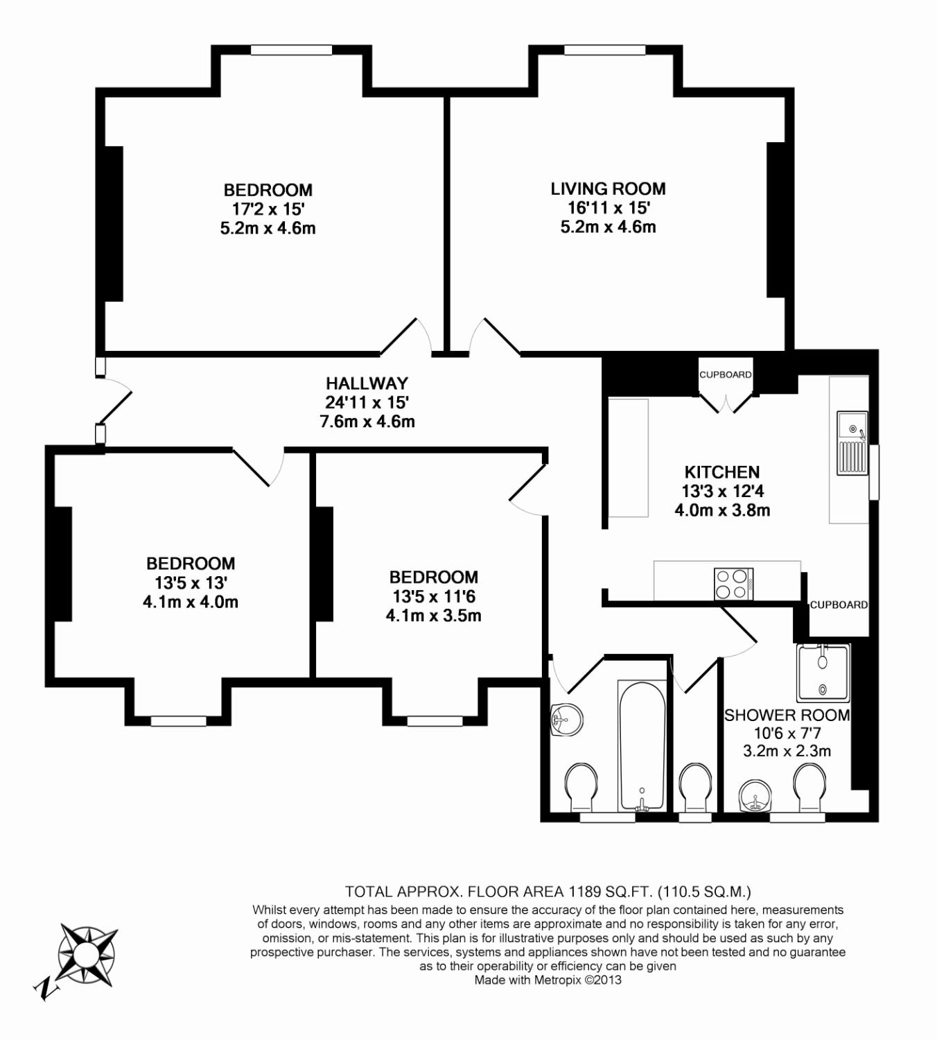 3 Bedrooms Flat to rent in Callcott Road, Kilburn NW6
