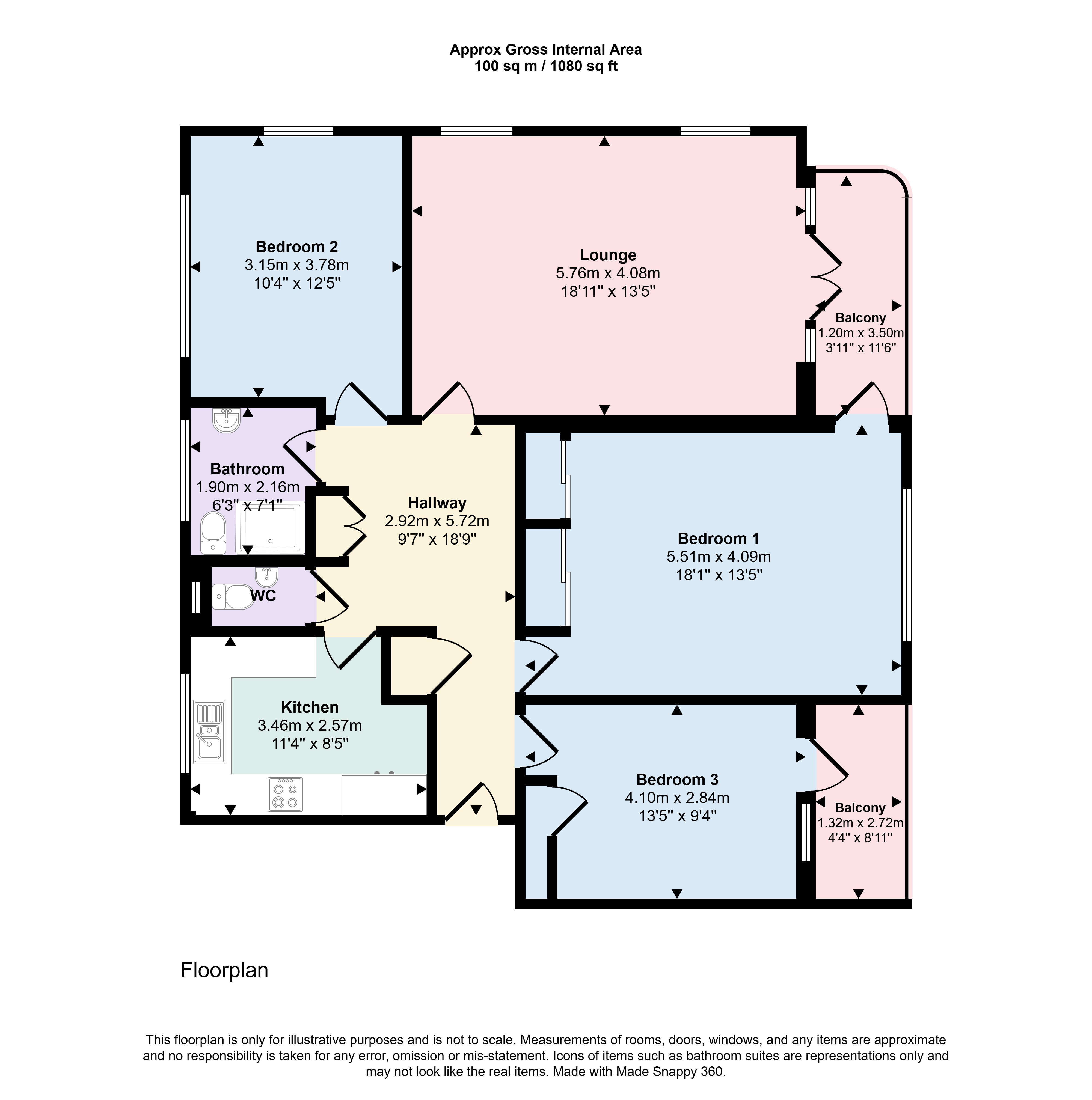 6 Bramar Court, 41, West Cliff Road, Dorset floorplan