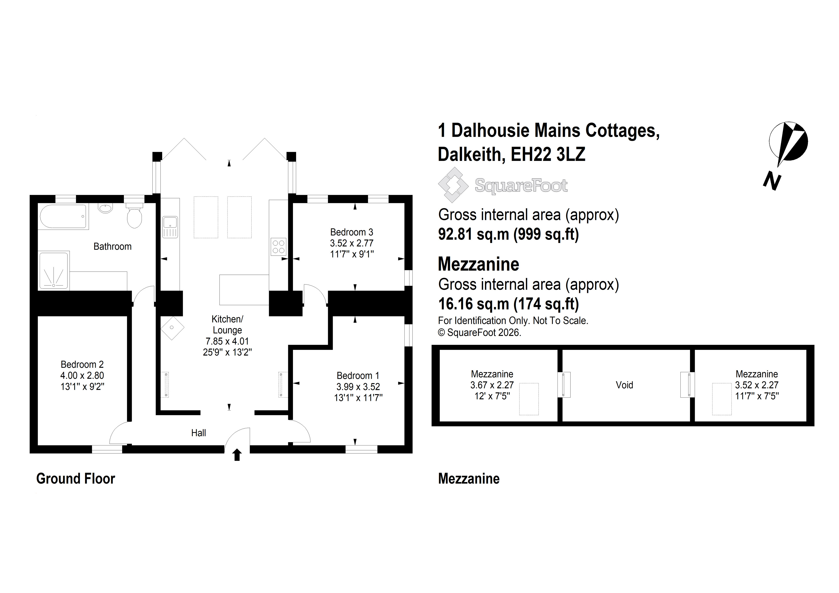 1 Dalhousie Mains Cottages, Midlothian floorplan