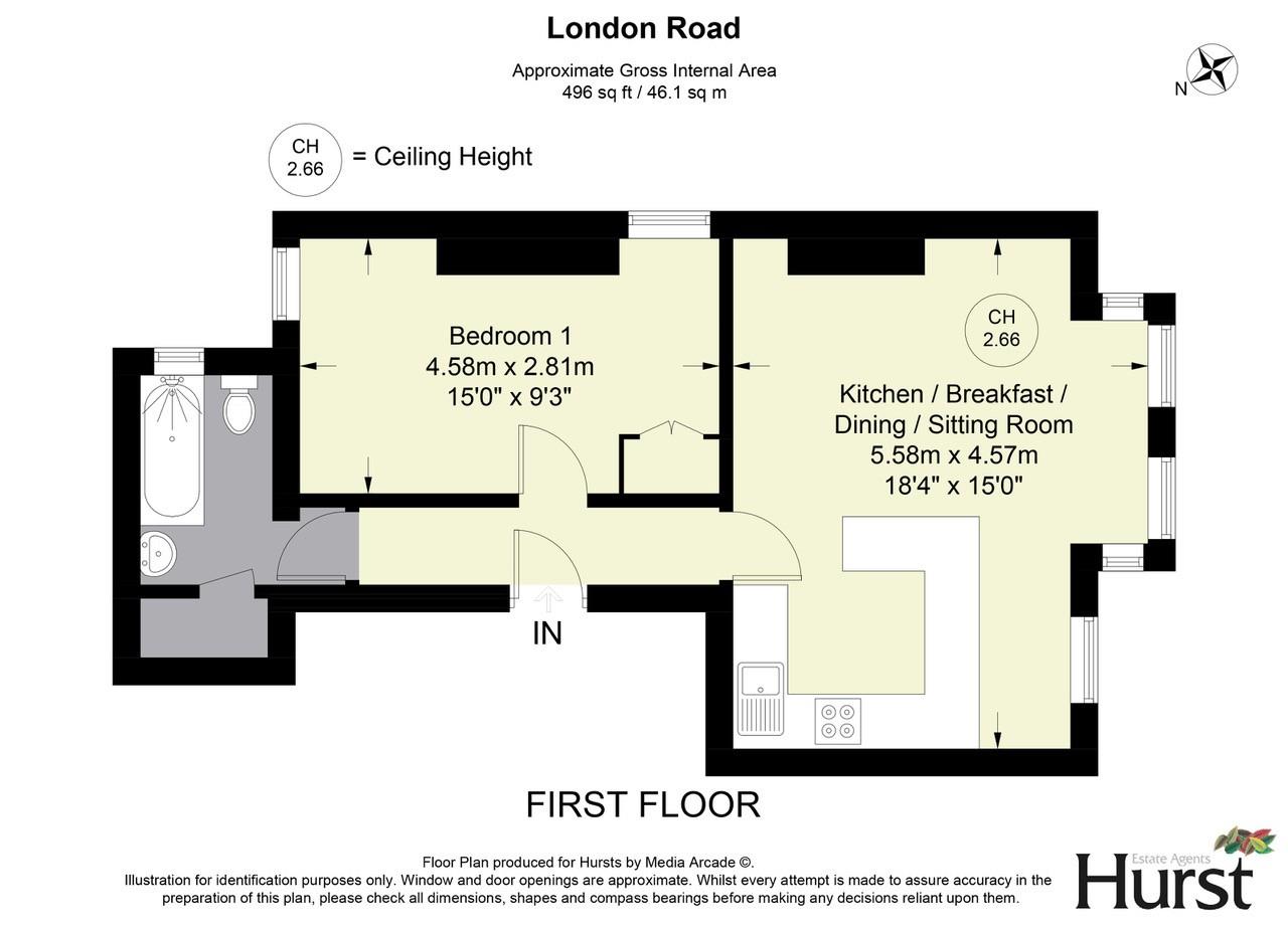 Flat 5,, 123 London Road, High Wycombe floorplan