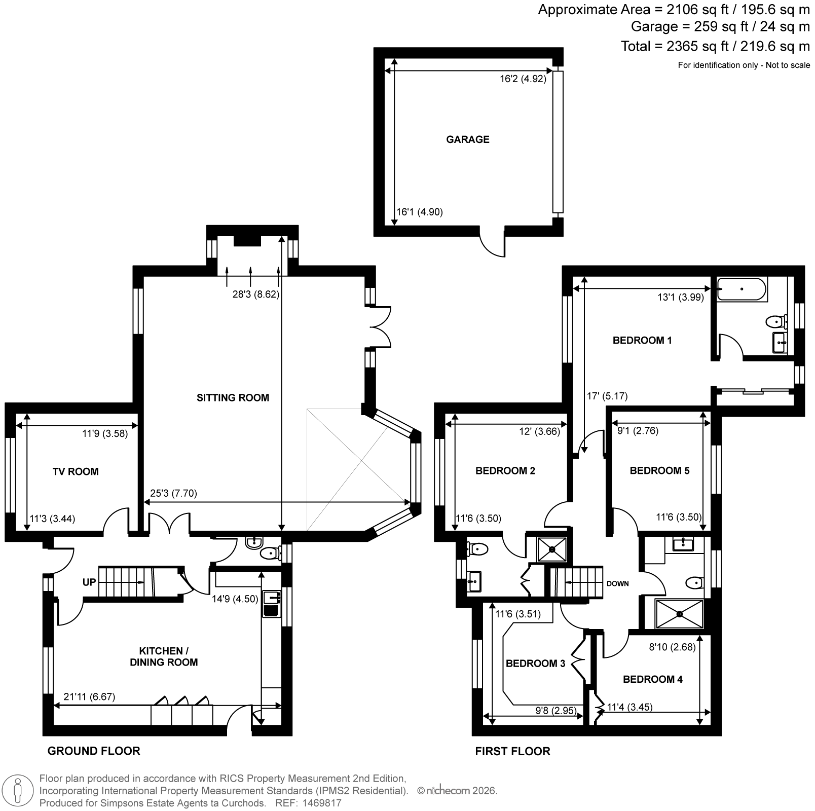 1, Copperfields, Leatherhead floorplan