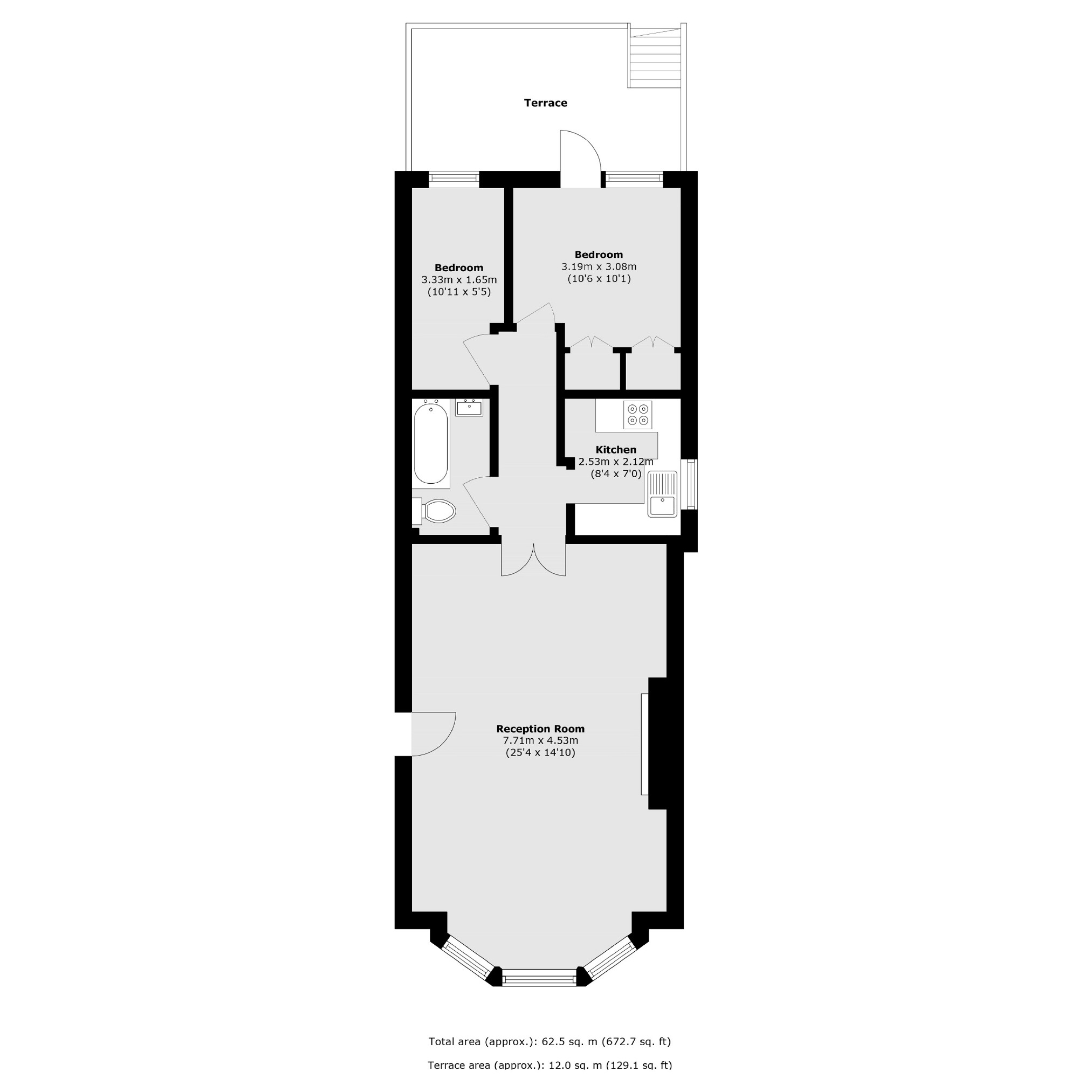 13B, Stratheden Road, London floorplan