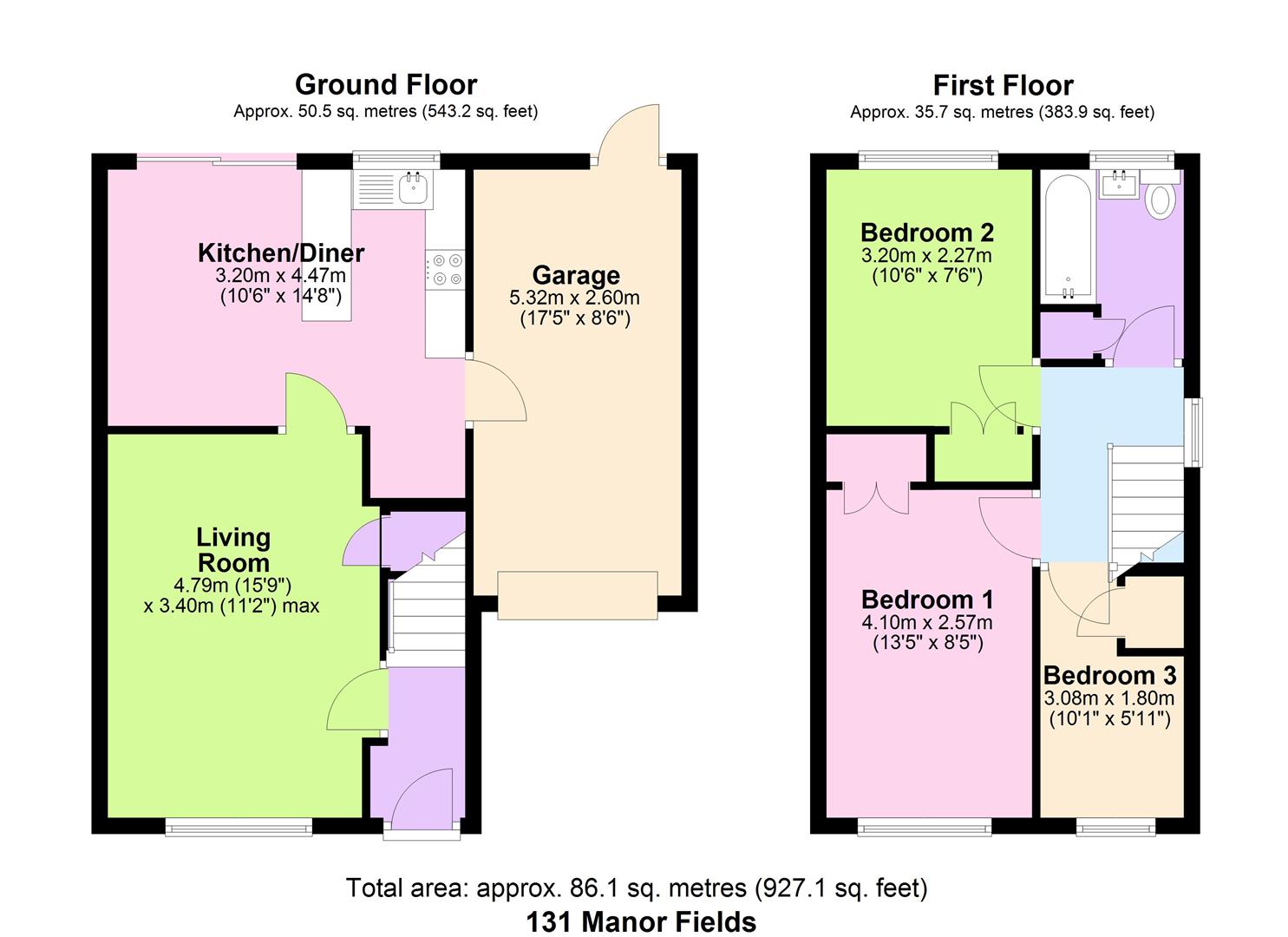 131, Manor Fields, Horsham floorplan