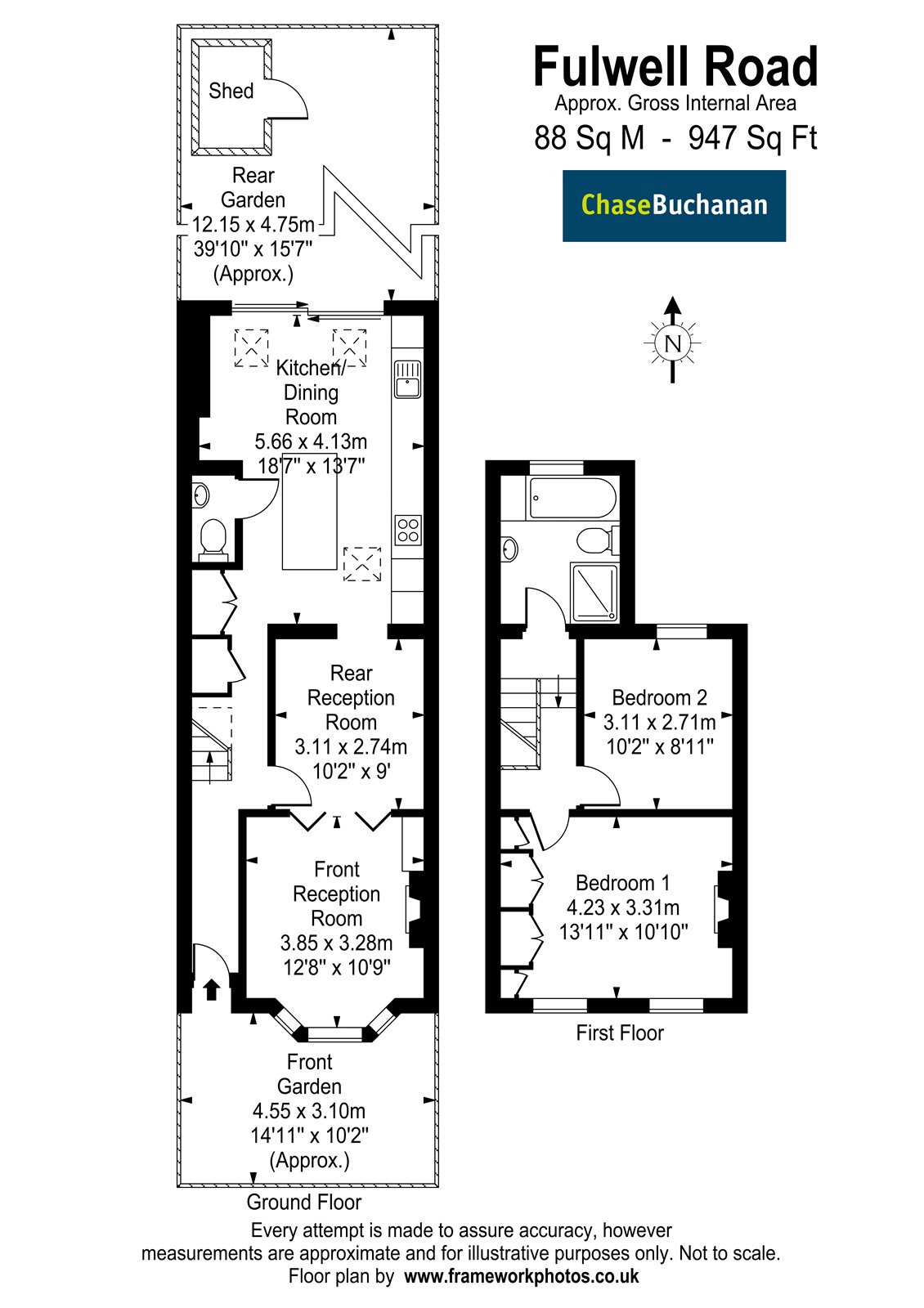 32, Fulwell Road, Teddington floorplan
