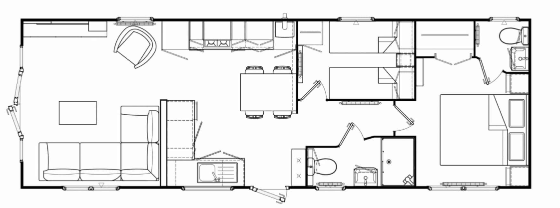 Pine View 10, Woodhall Country Park, Lincolnshire floorplan