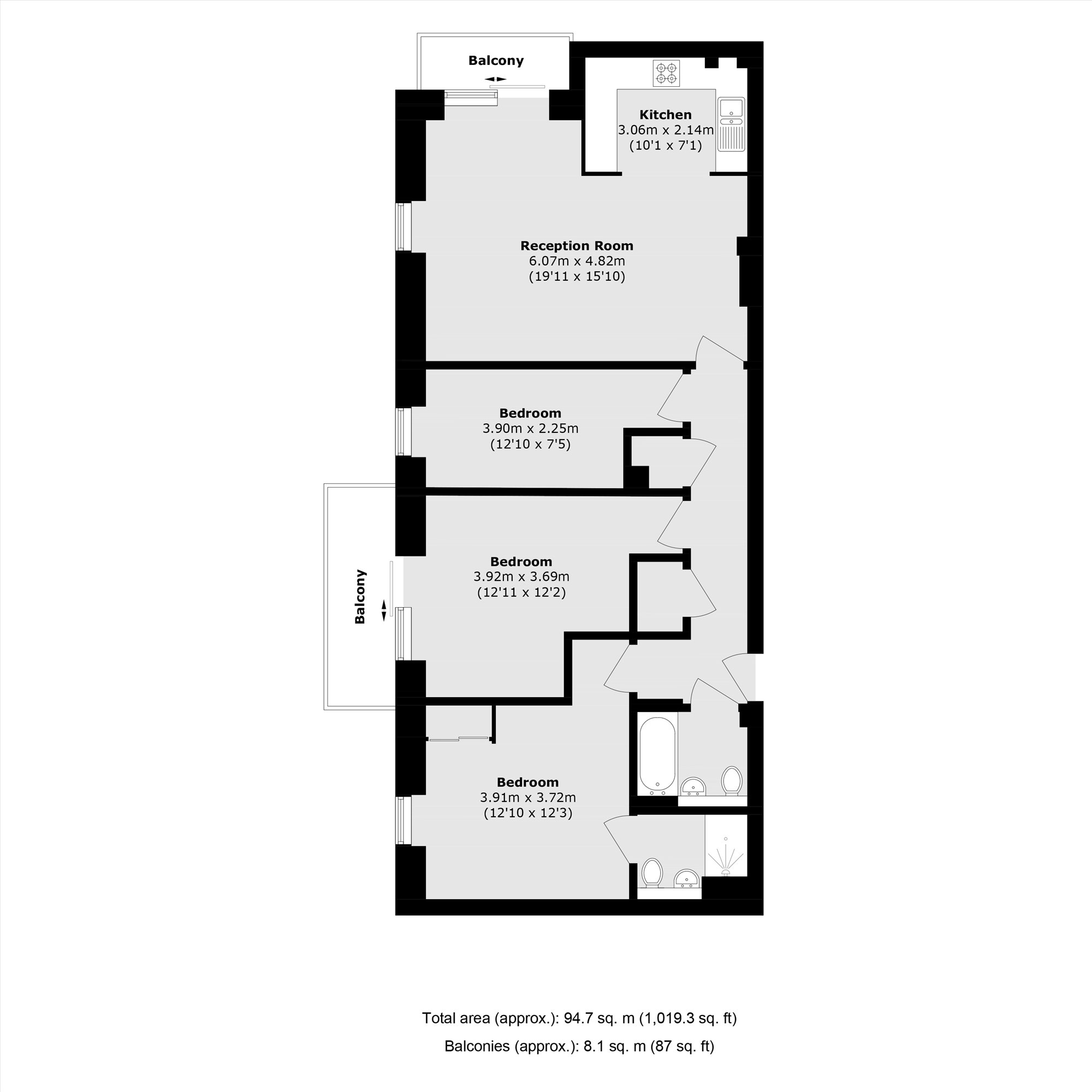 45 Fitzgerald House, St. Georges Grove, London floorplan