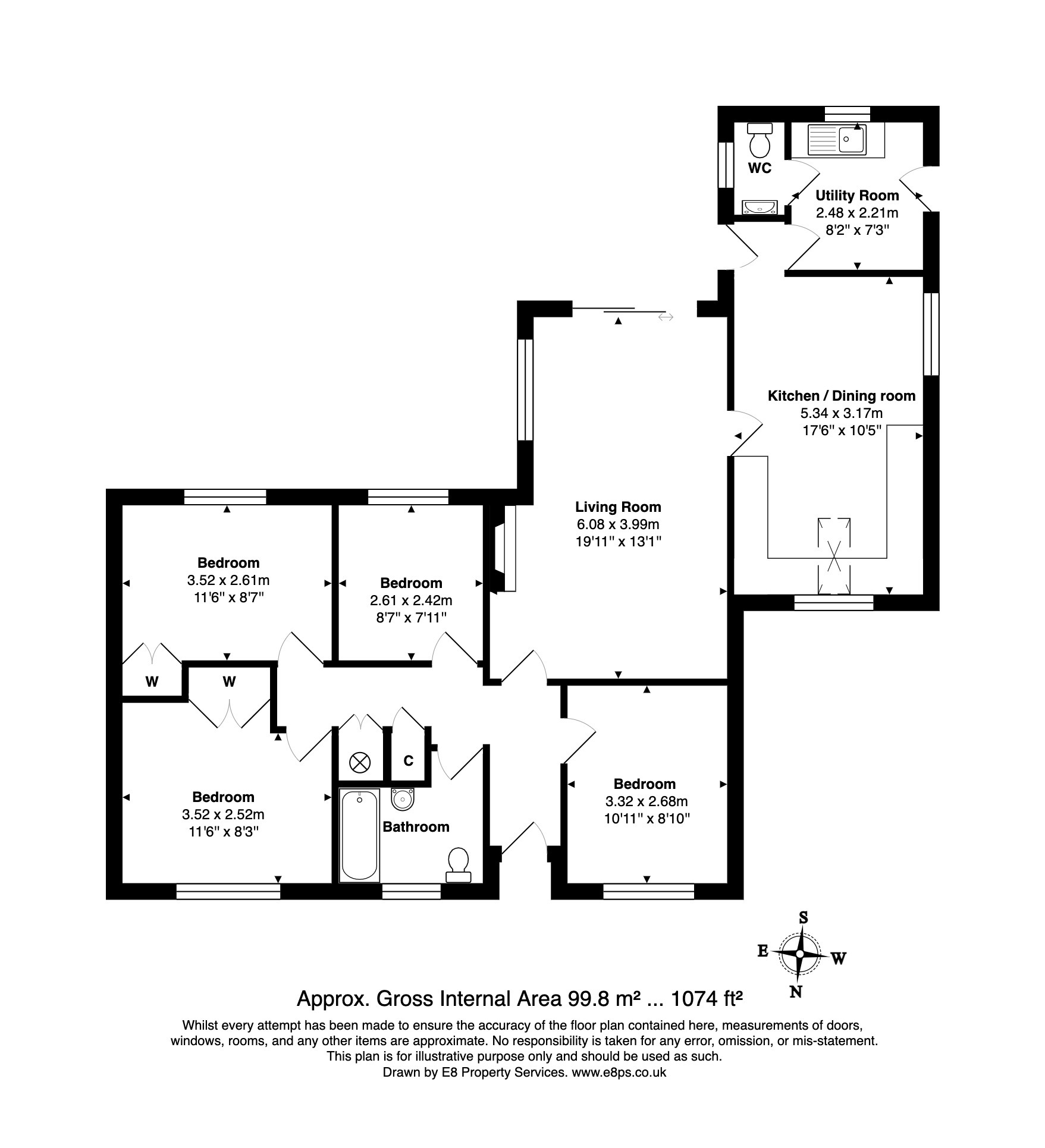 St Helier, 1a Mill Road, Oakley floorplan