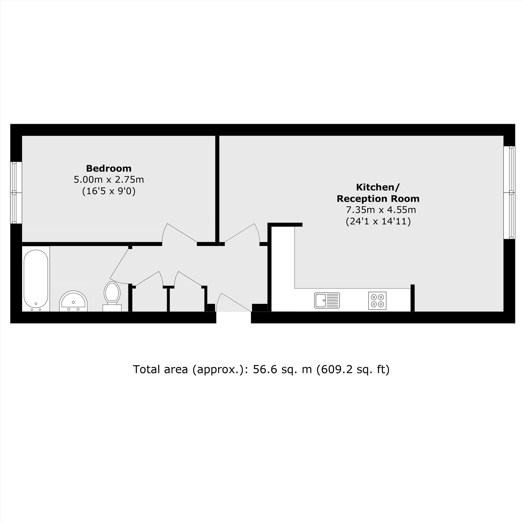 Flat 14, 5, Mackintosh Lane, London floorplan