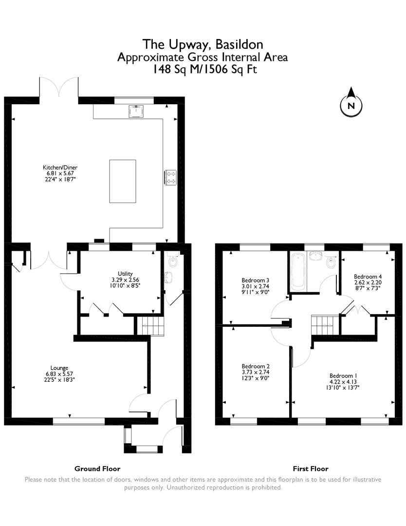 4 Bedrooms Semi-detached house for sale in The Upway, Basildon SS14