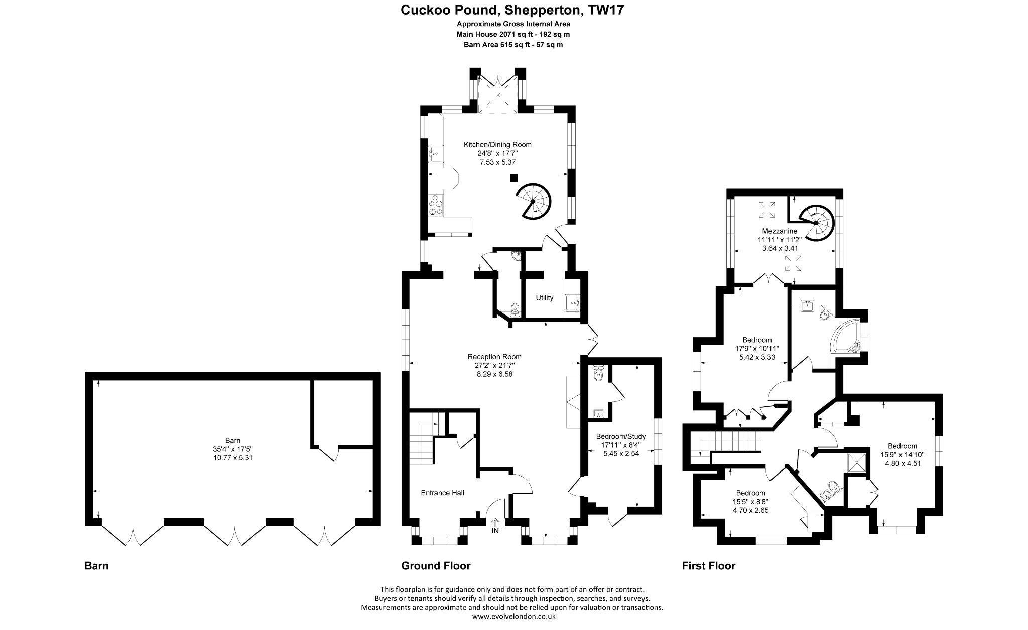 The Bungalow, Cuckoo Pound, Surrey floorplan