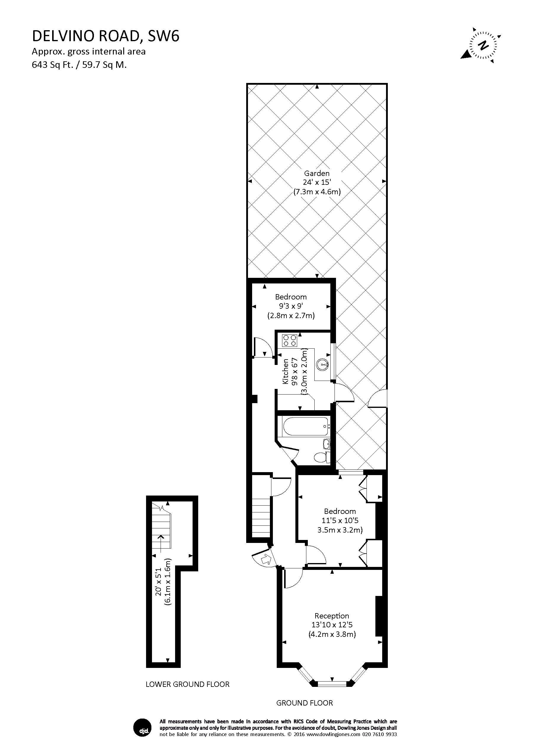 2 Bedrooms Flat to rent in Delvino Road, London SW6