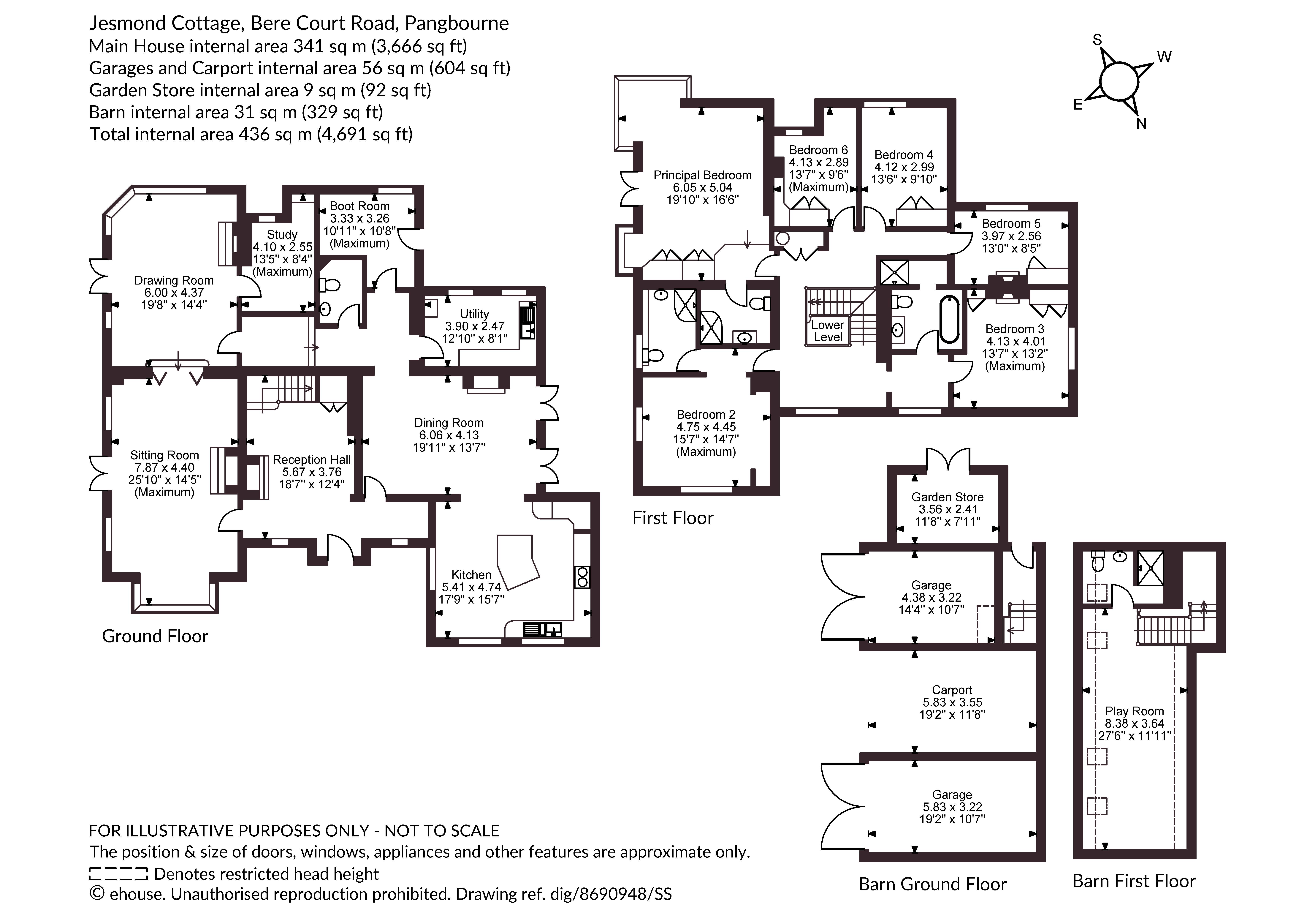 Jesmond Cottage,, Bere Court Road, Berkshire floorplan