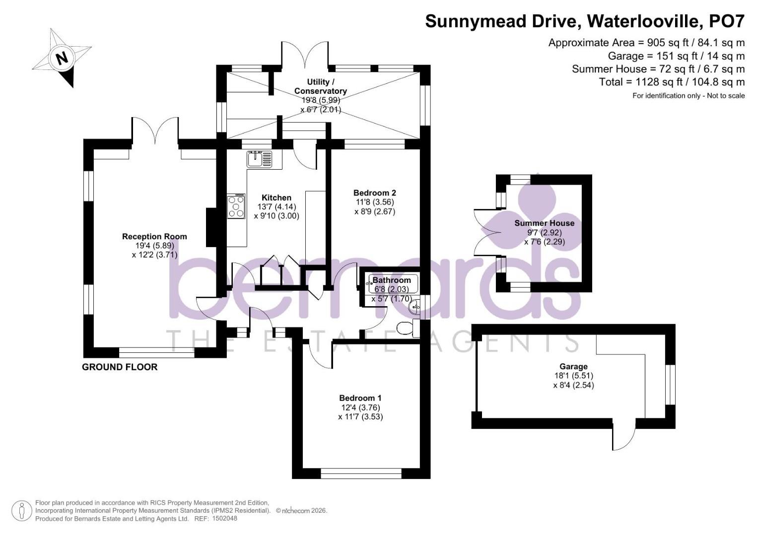 60, Sunnymead Drive, Waterlooville floorplan