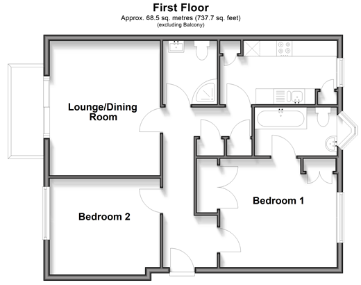 Queens Lane, Arundel floorplan
