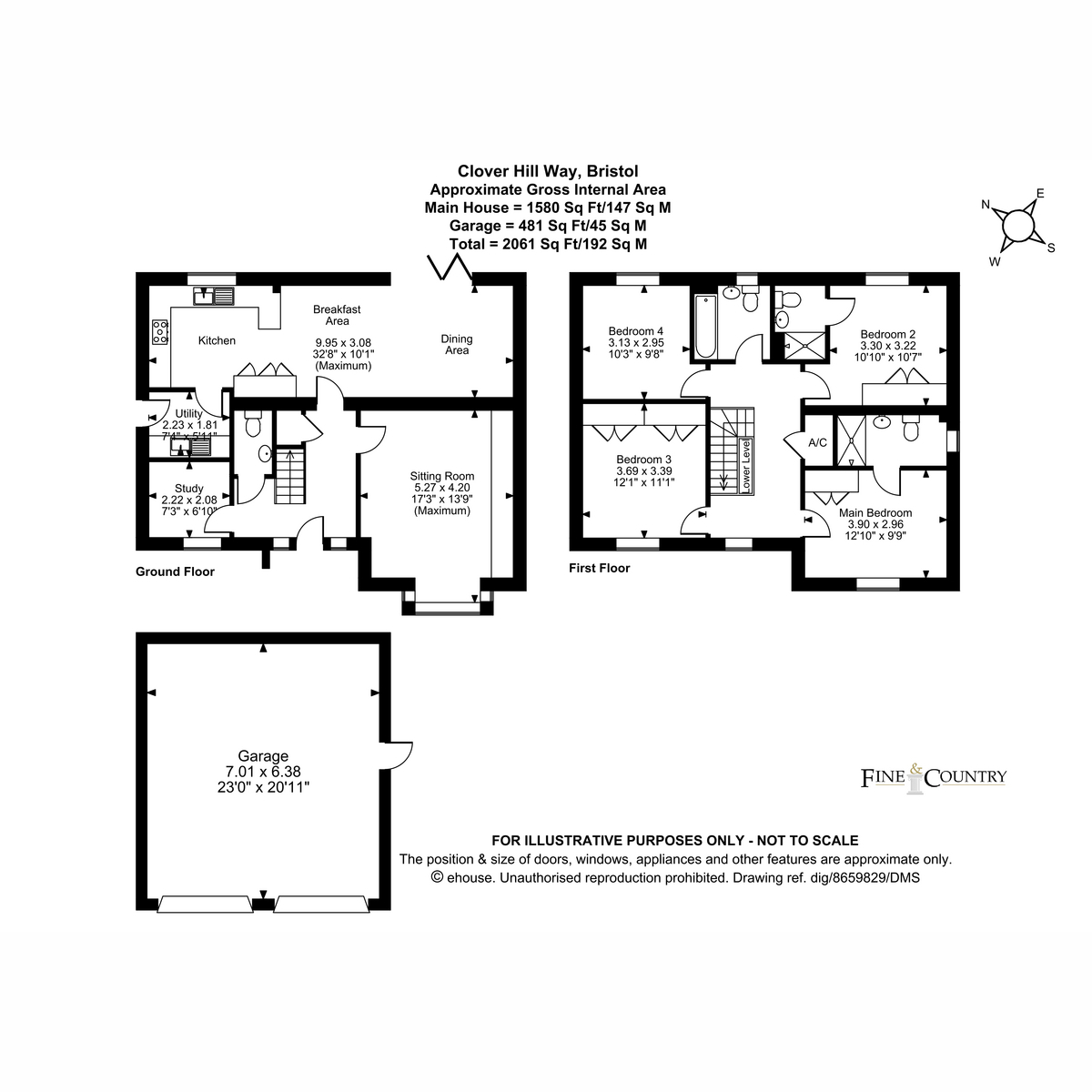 1, Clover Hill Way, Barrow Gurney floorplan