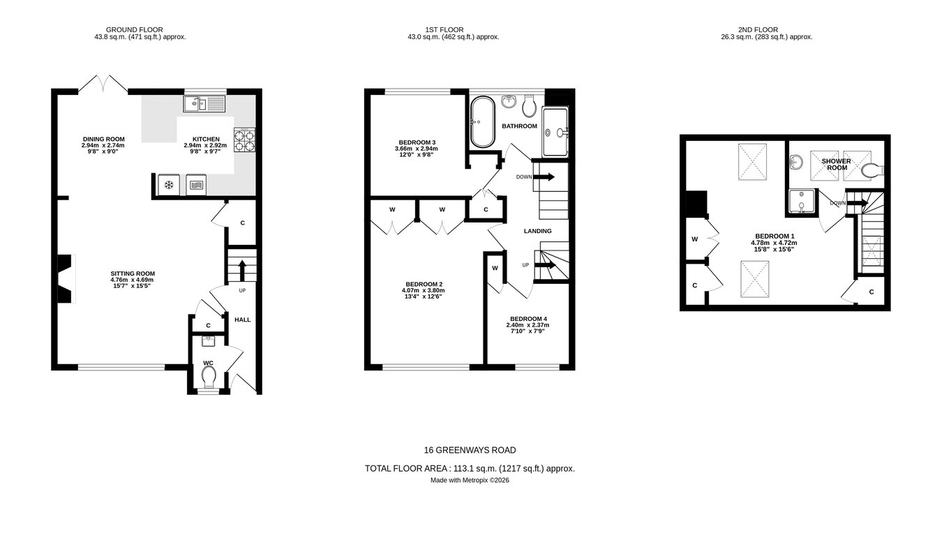 16, Greenways Road, Brockenhurst floorplan