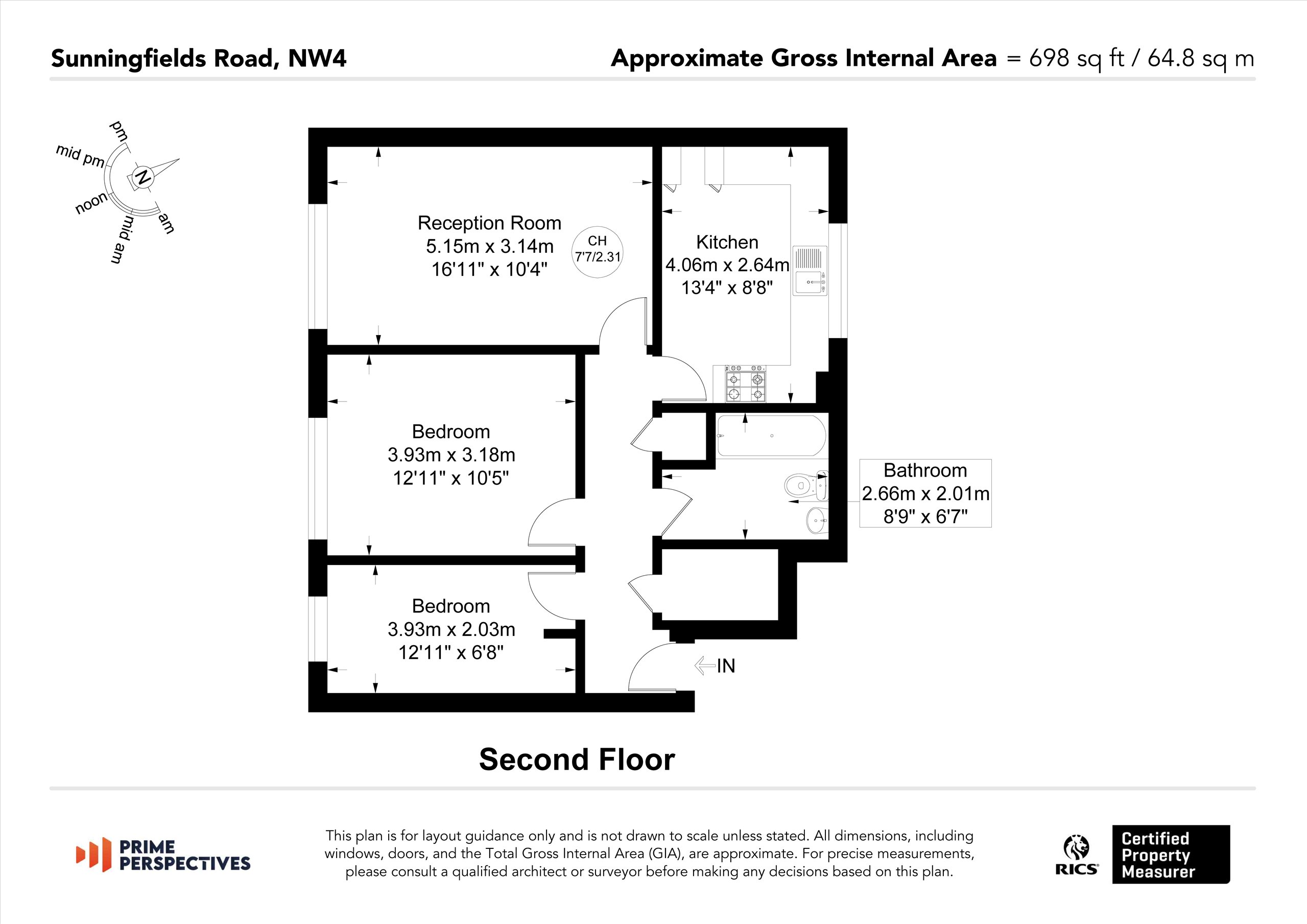 Flat 9, 45, Sunningfields Road, London floorplan