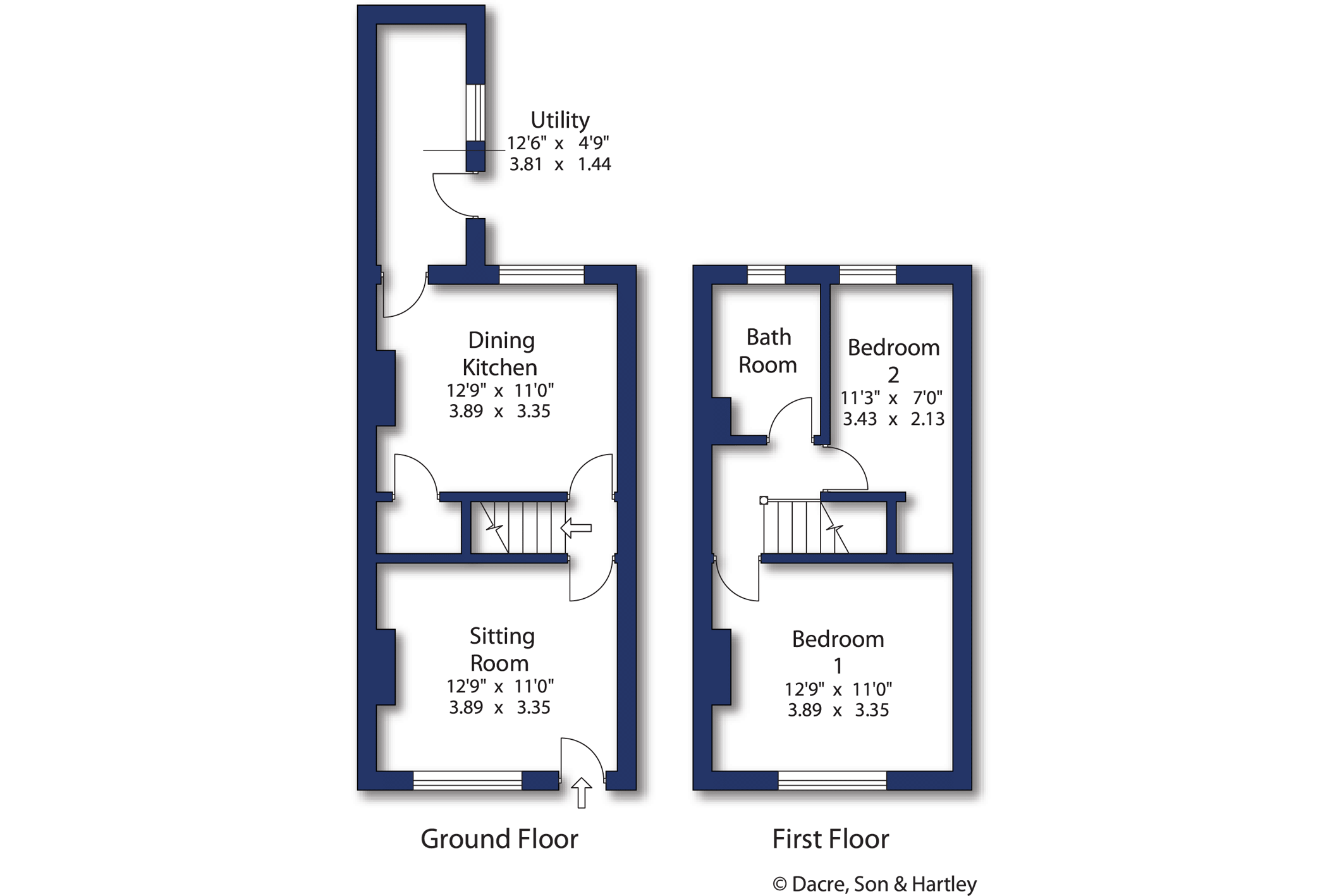 2 Bedrooms Terraced house for sale in Rosslyn Grove, Haworth, Keighley, West Yorkshire BD22