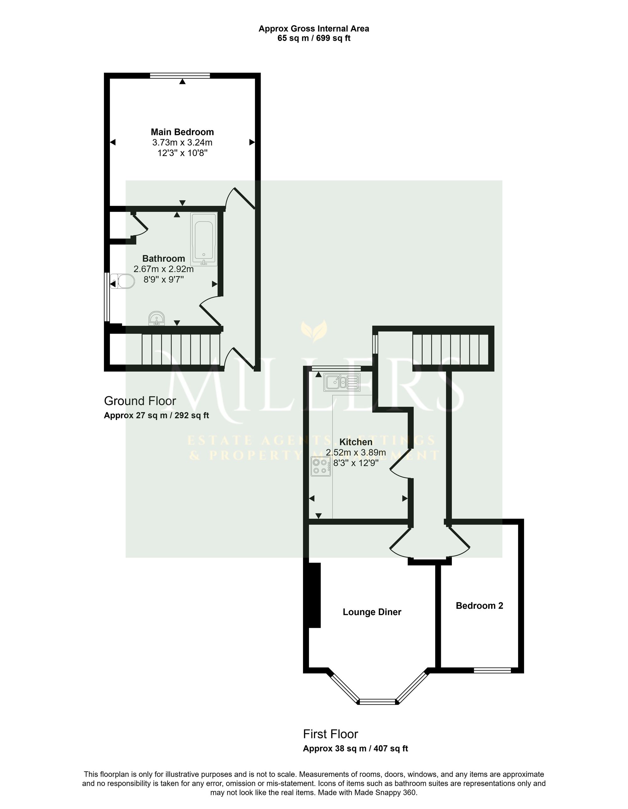 Flat 2, 26 Alfred Road, Cromer floorplan