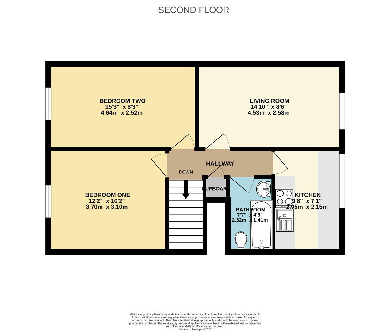 2nd Floor Flat, 47, West Hill Road, St Leonards-On-Sea floorplan