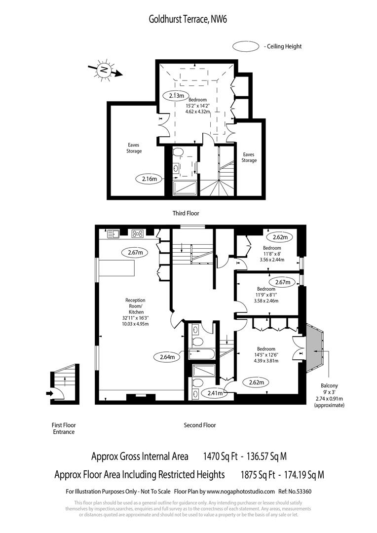 Flat 3, 253, Goldhurst Terrace, London floorplan