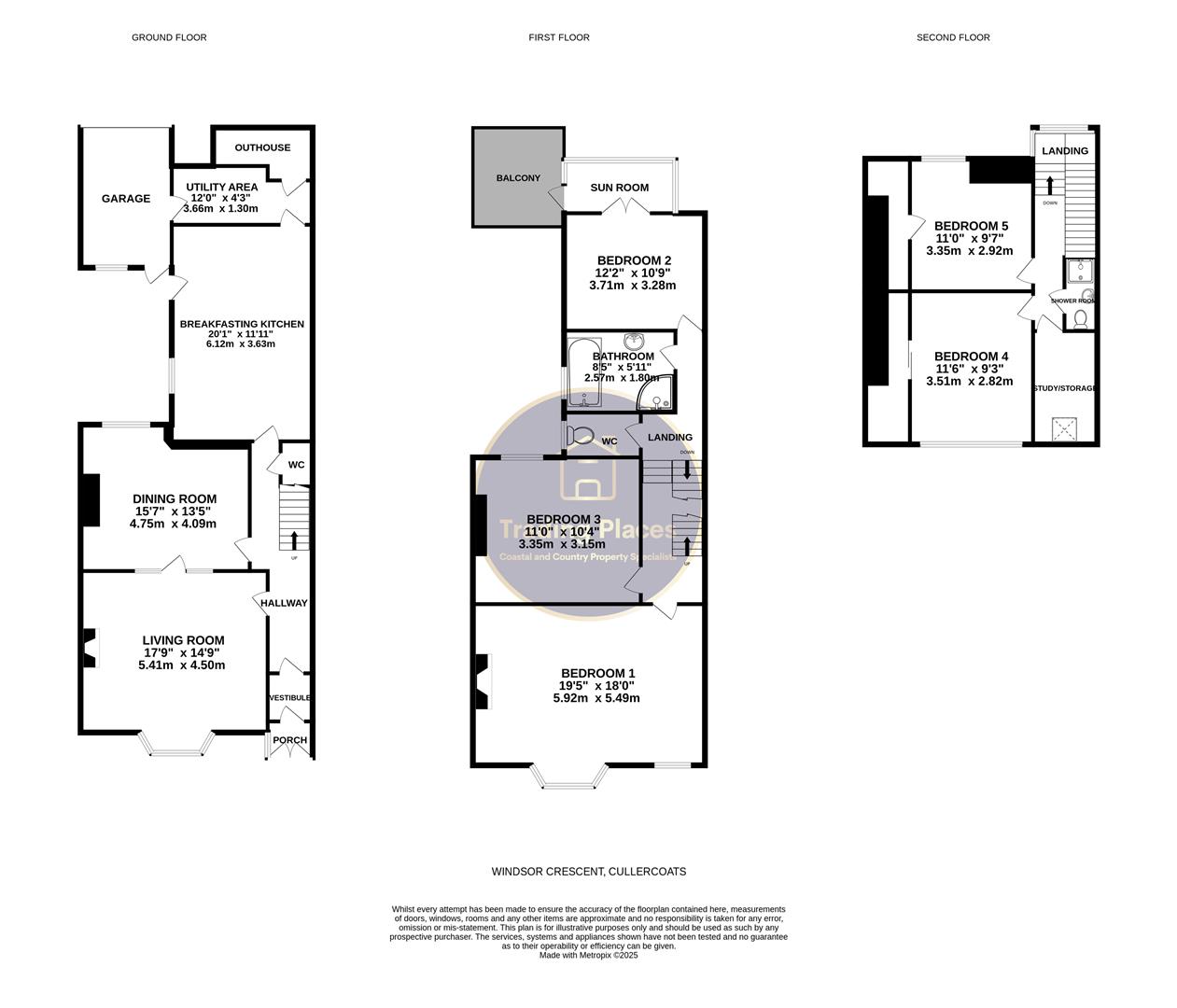11, Windsor Crescent, Whitley Bay floorplan