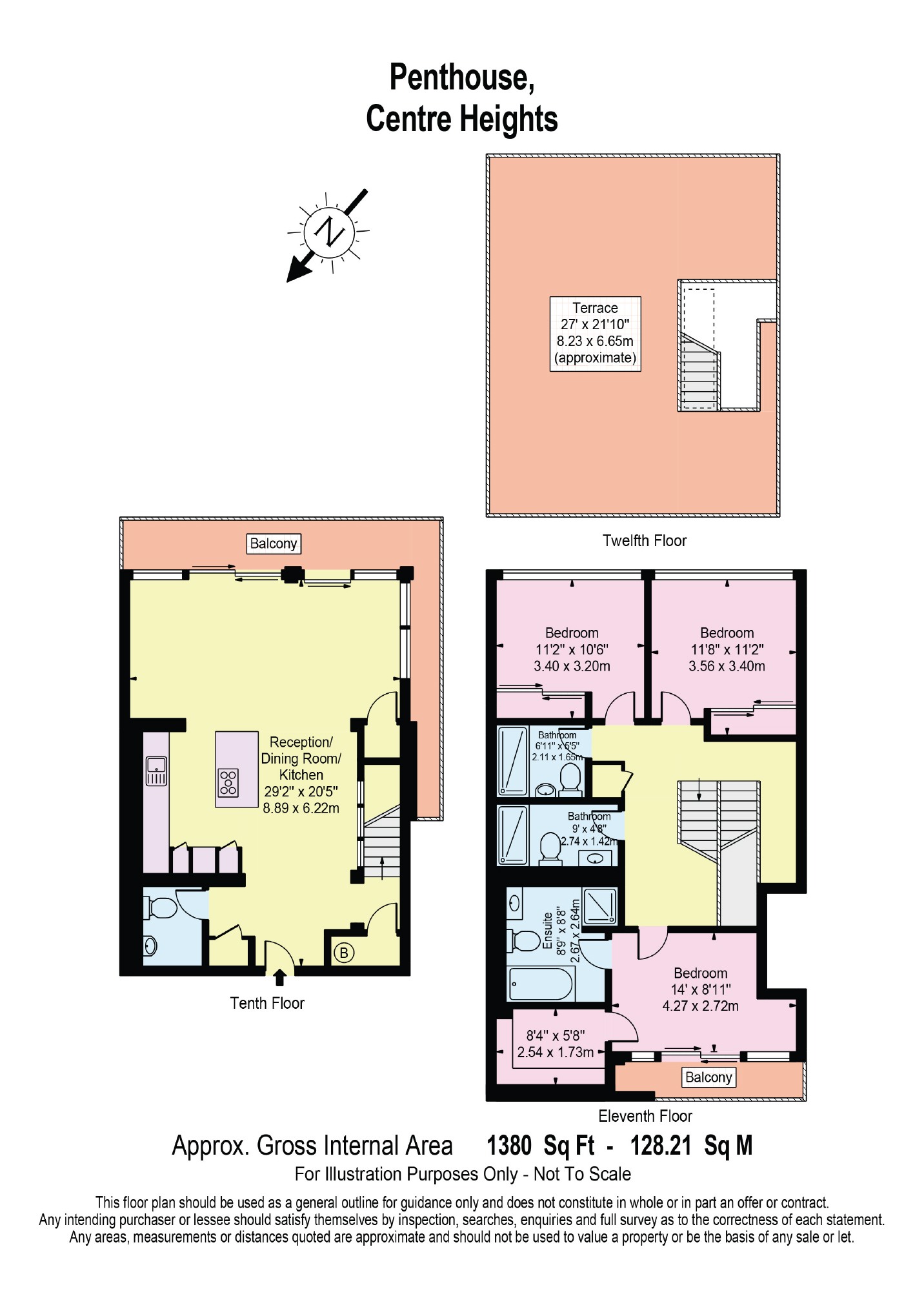 3 Bedrooms Flat to rent in Centre Heights, London NW3