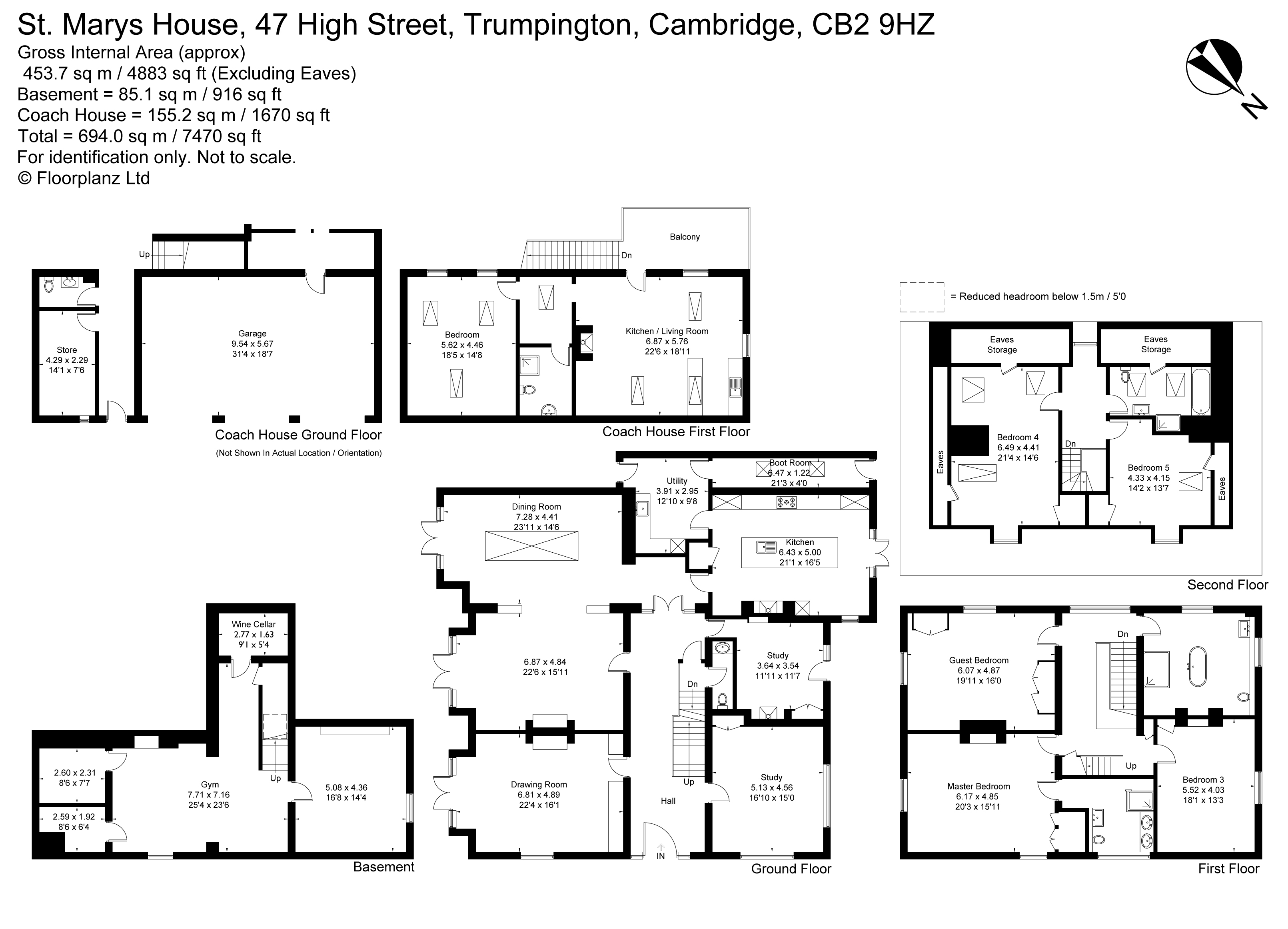 High Street, Trumpington, Cambridge CB2, 5 bedroom detached house for