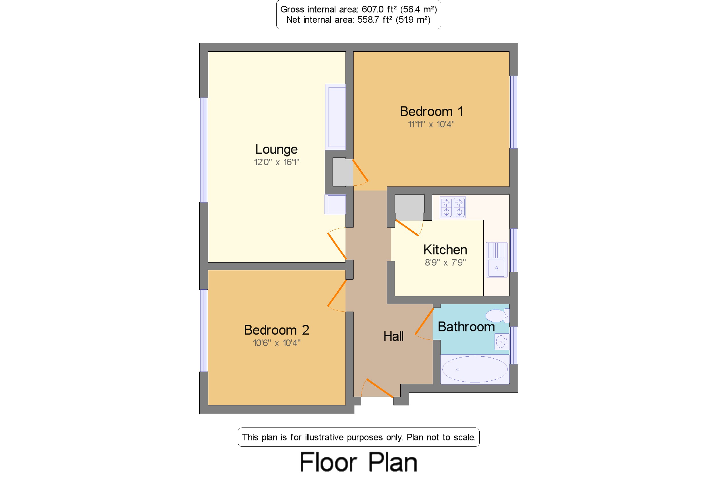 2 Bedrooms Flat for sale in Sunderland Close, Rochester, Kent, England ME1