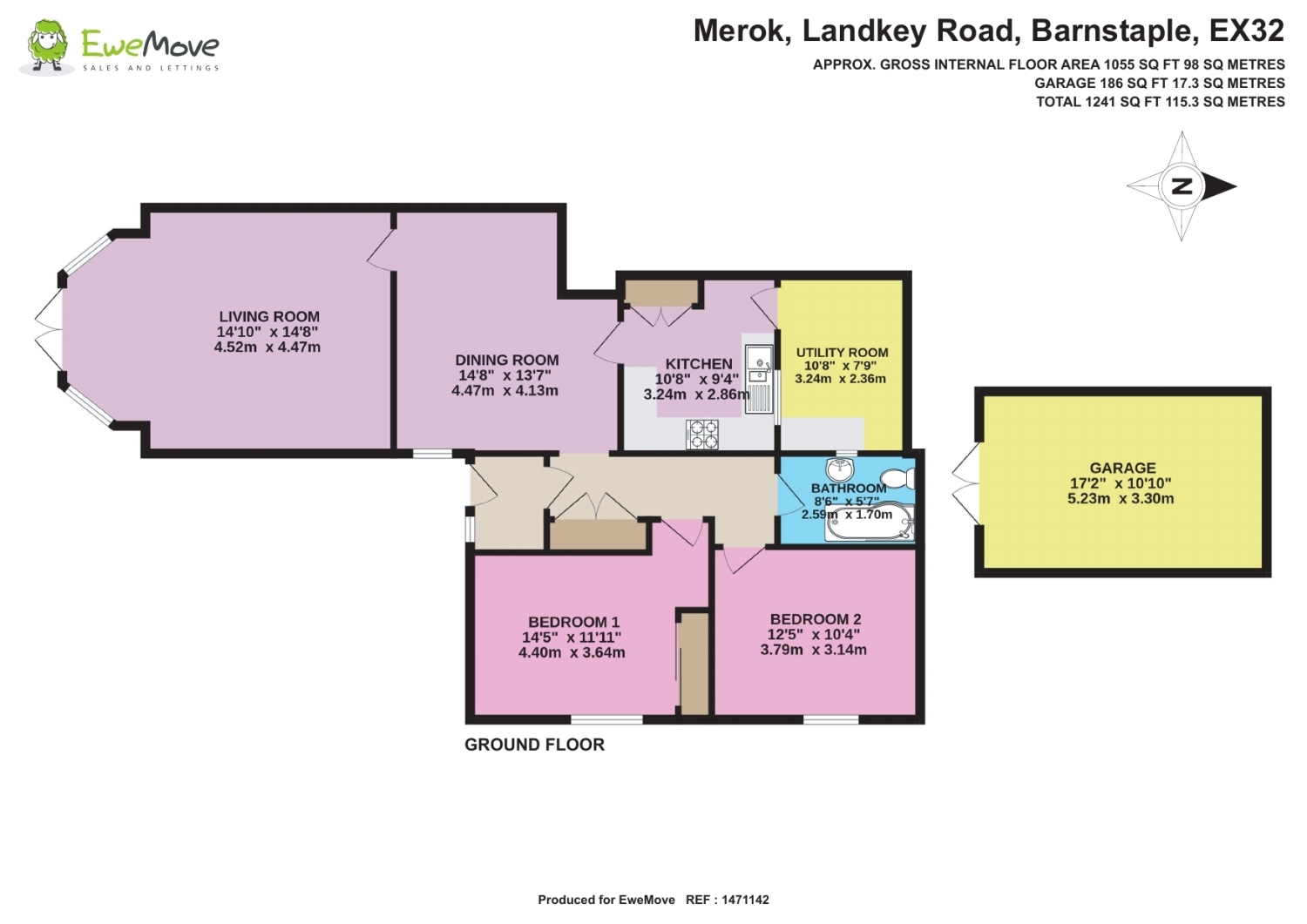 Merok, Landkey Road, Barnstaple floorplan