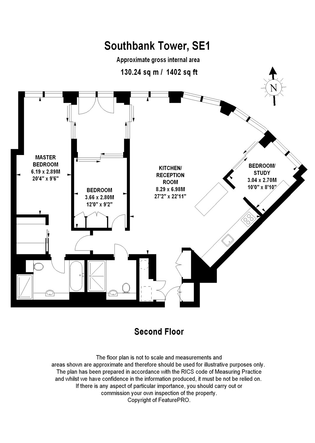 2 Bedrooms Flat to rent in Southbank Tower, 55 Upper Ground, London SE1