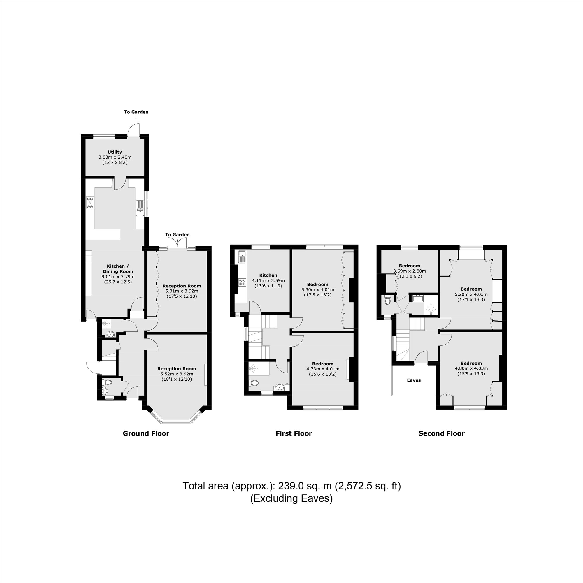 16, Conyers Road, London floorplan