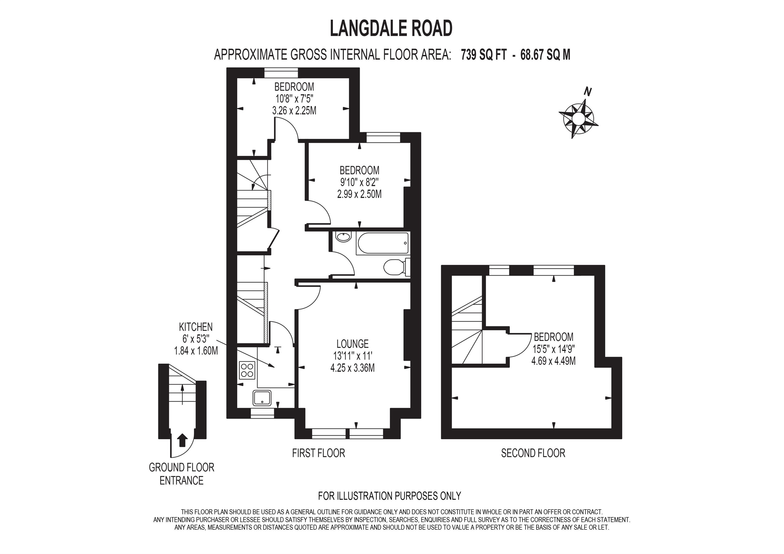 First Floor Flat, 18, Langdale Road, Thornton Heath floorplan