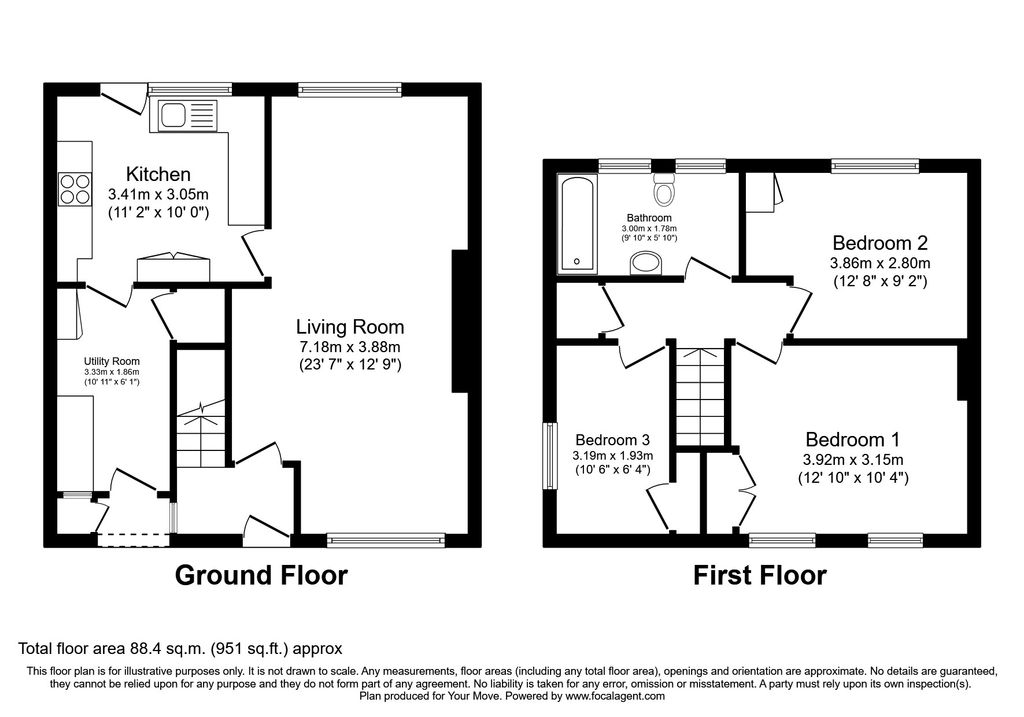 52, Beavers Crescent, Middlesex floorplan
