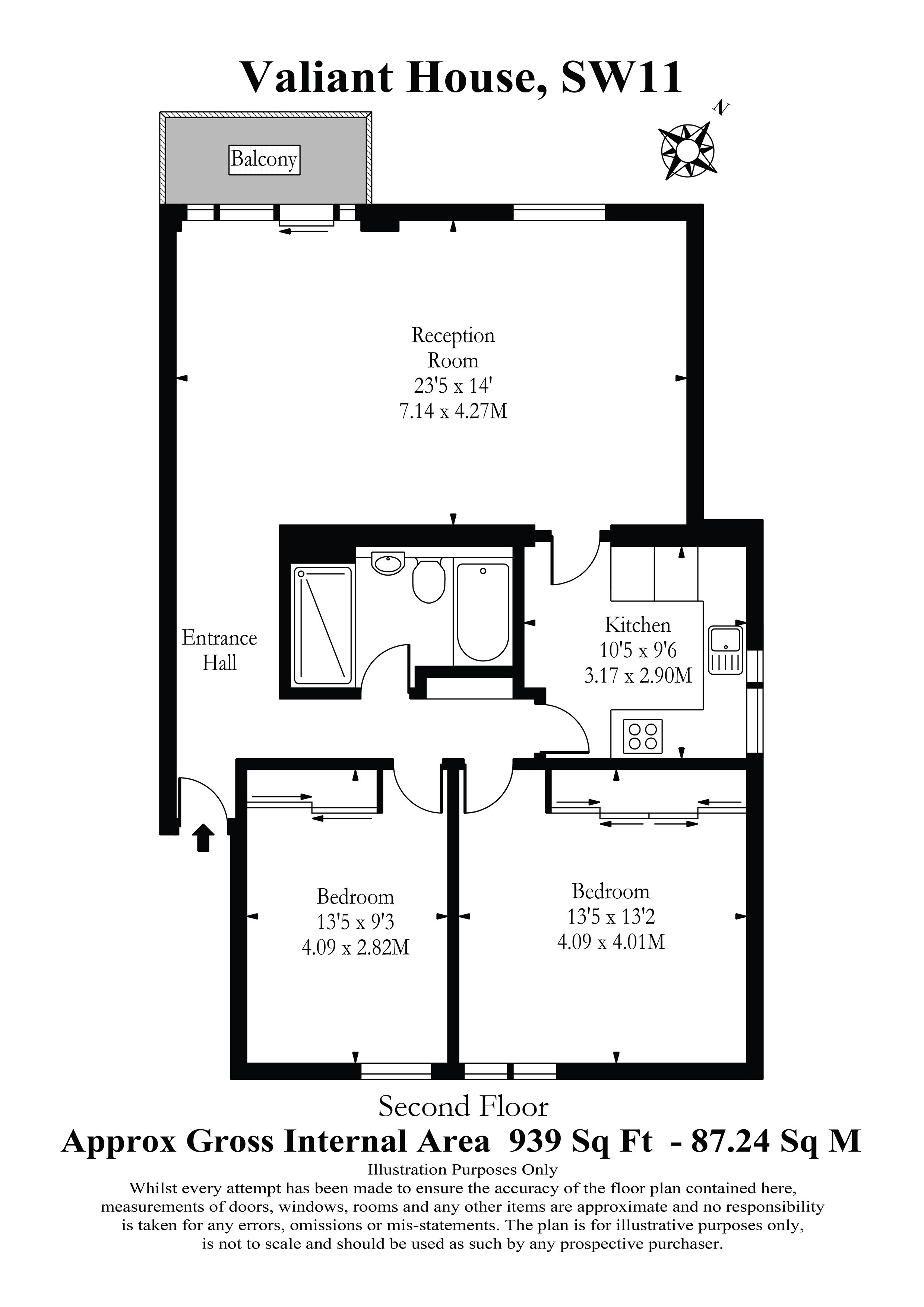 2 Bedrooms Flat to rent in Valiant House, Vicarage Crescent, Battersea SW11