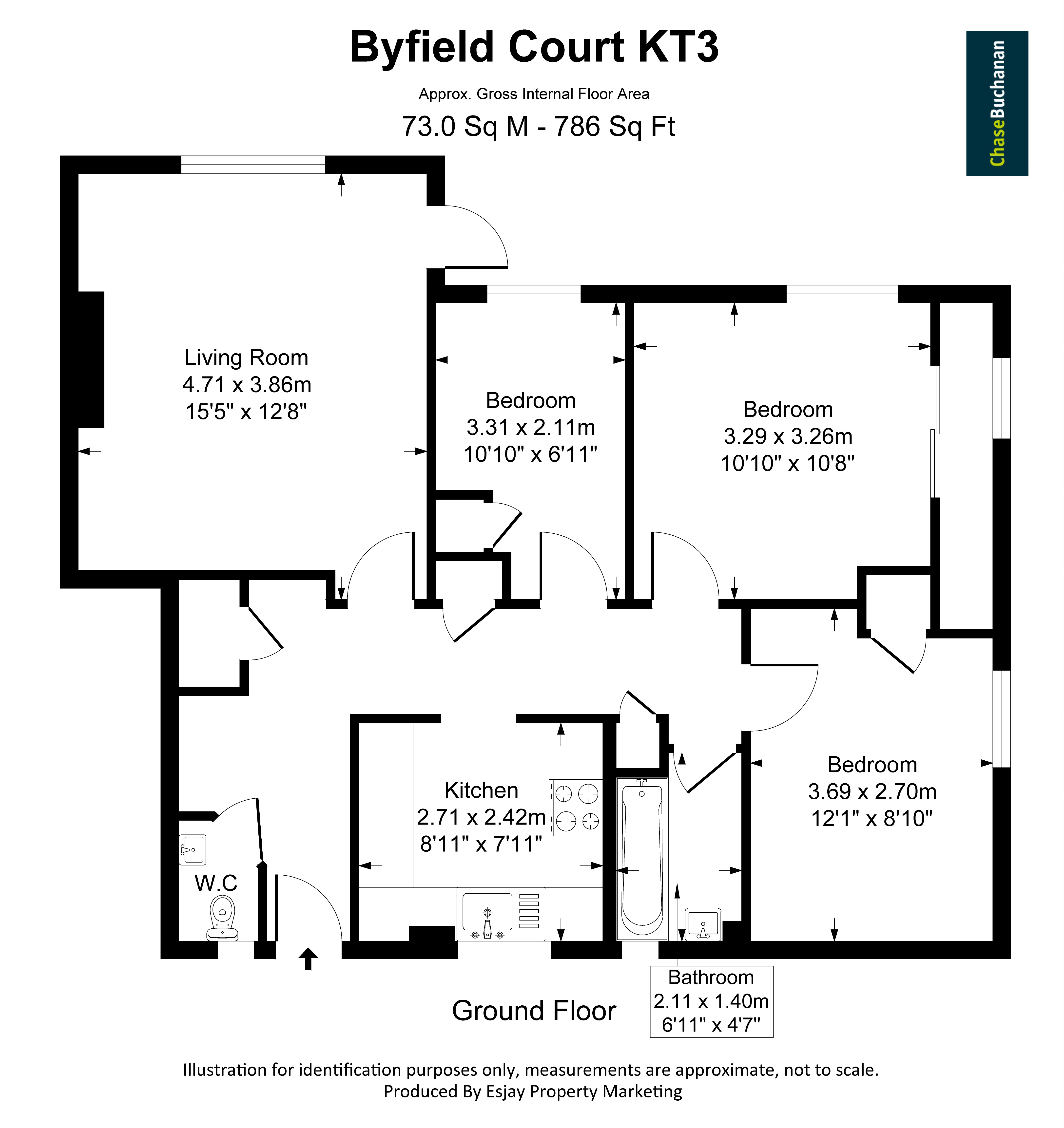 2, Byfield Court, New Malden floorplan