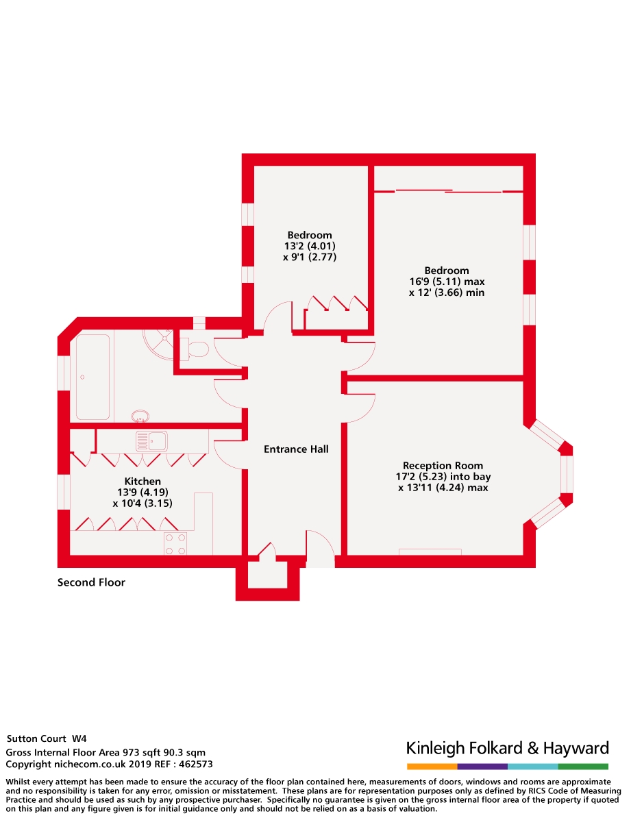3a Sutton Court,, Fauconberg Road, London floorplan