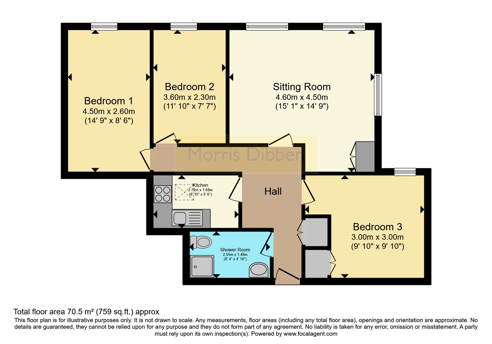 Flat 7, 22, Westfield Avenue, Hampshire floorplan