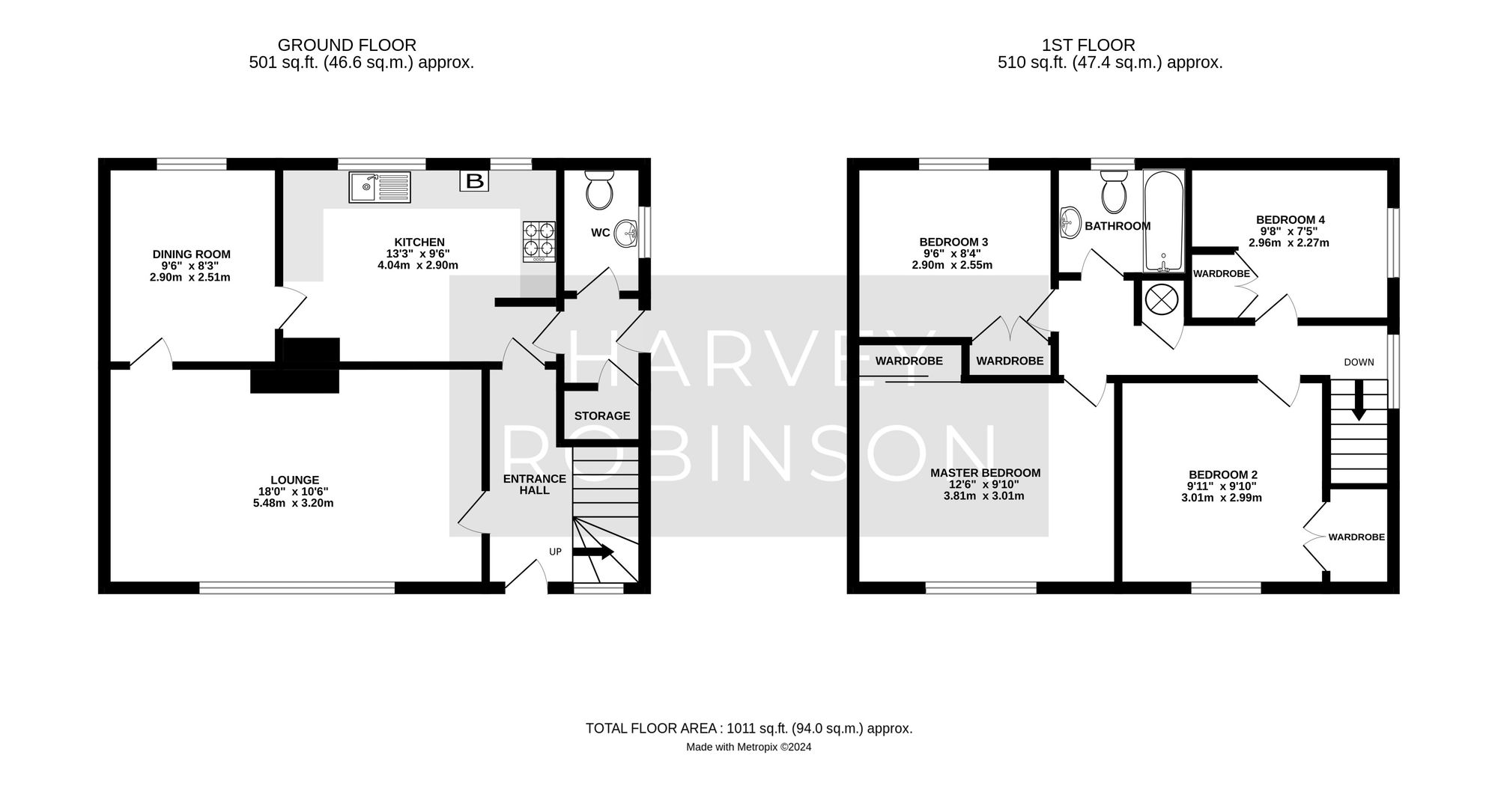 4 Williams Close, Huntingdon floorplan