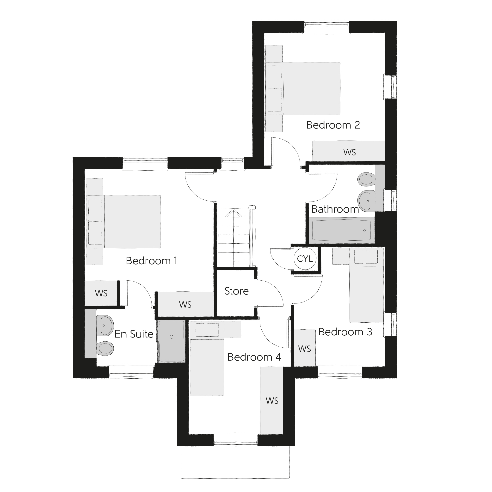 27, Cedar Close, Bacton floorplan