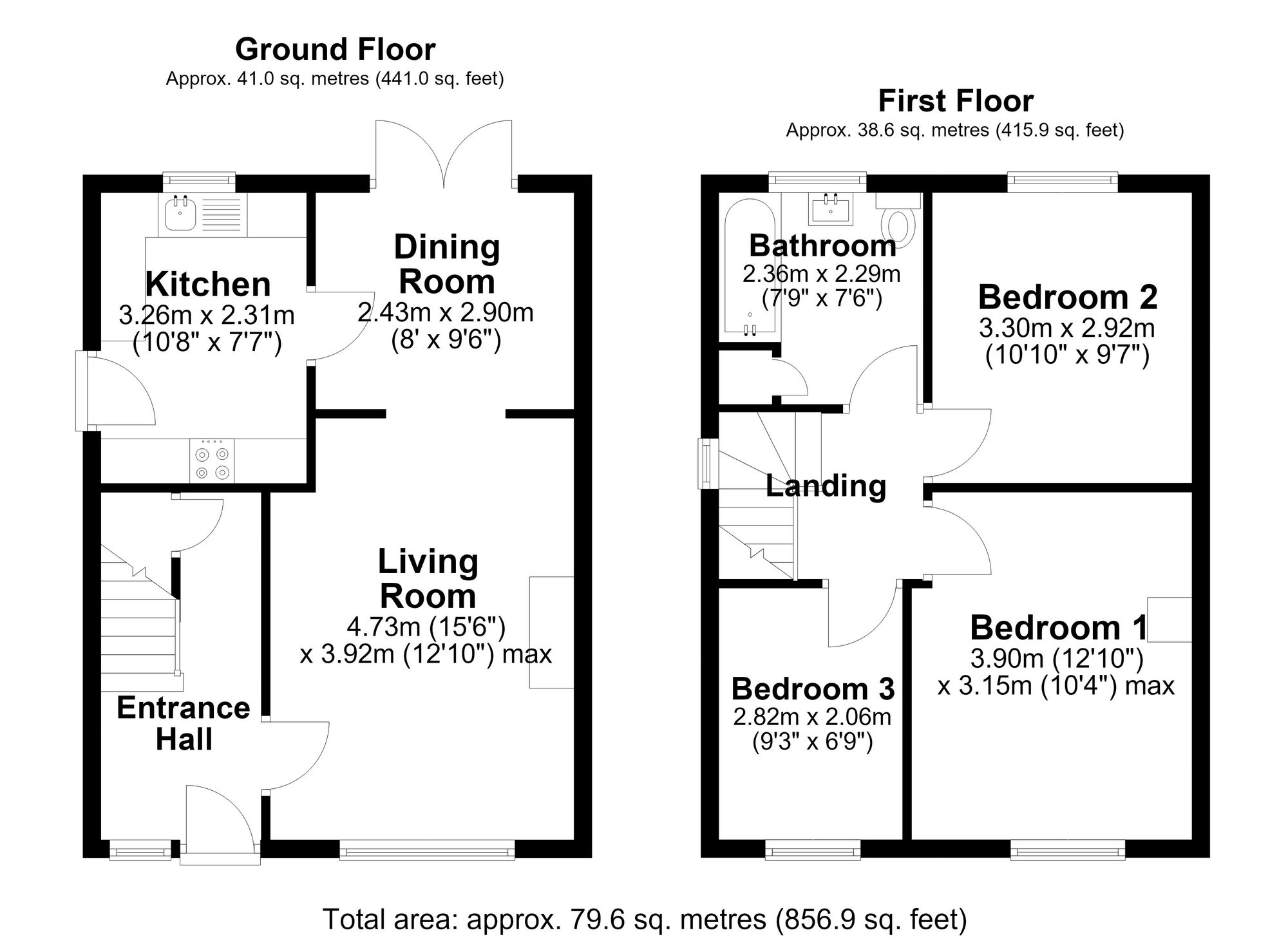 40, Parkland Close, Warrington floorplan