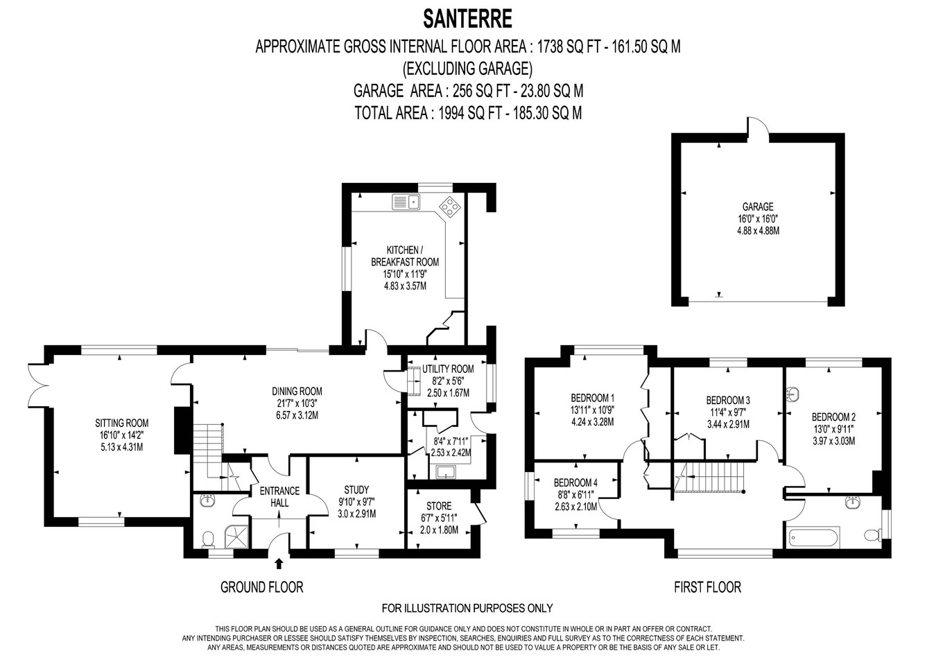 Santerre, Hamm Court, Weybridge floorplan