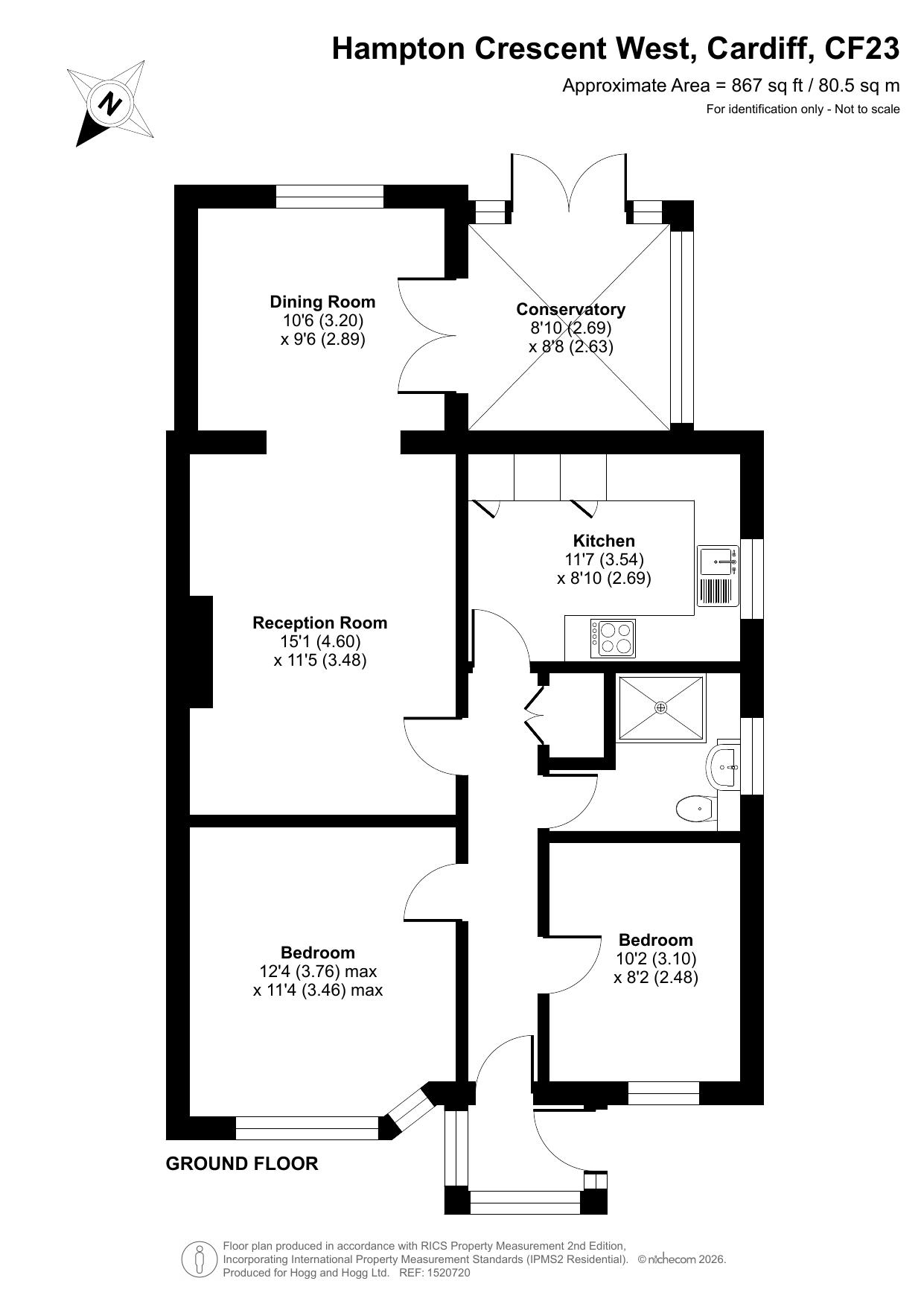 6, Hampton Crescent West, Cardiff floorplan