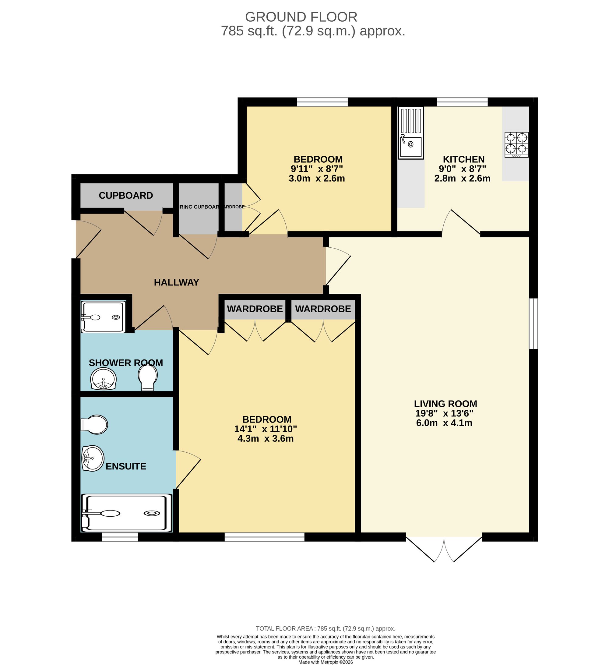 19 Fullands Court Kingsway, Taunton floorplan