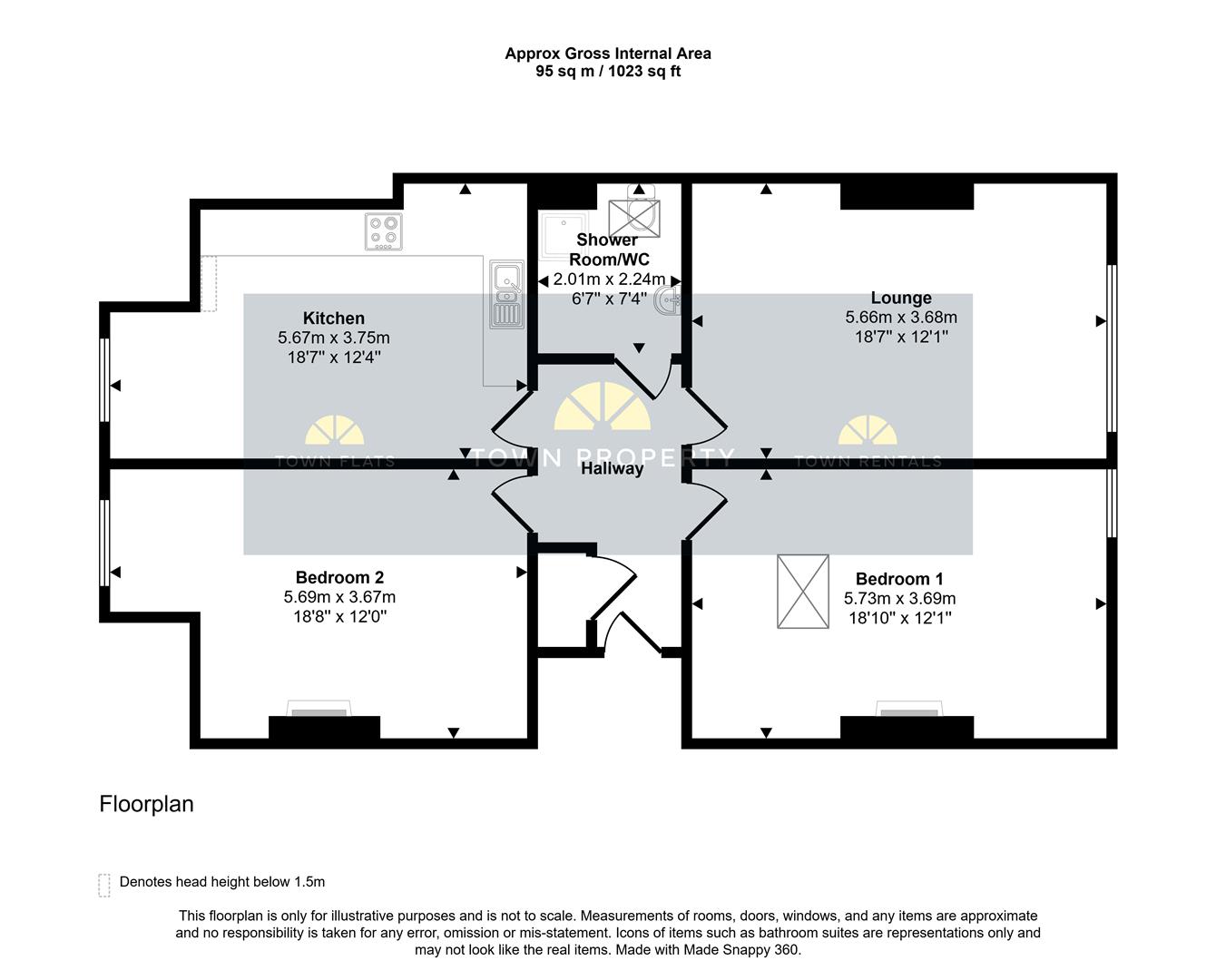 6, Stafford House, Southfields Road, Eastbourne floorplan