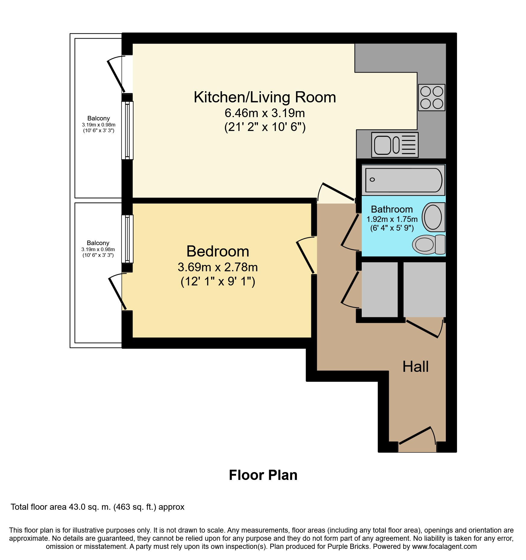 1 Bedrooms Flat for sale in 3 Cabot Close, Croydon CR0